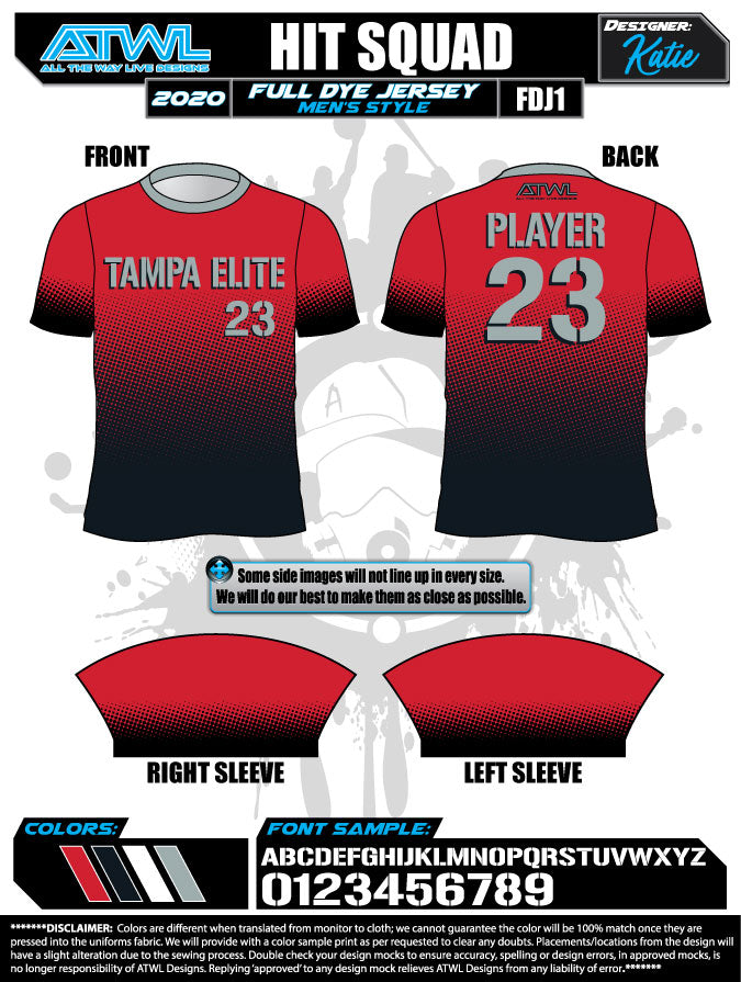 Hit Squad Red Full Dye Men's Lacrosse Jersey - Breathable Performance Jersey for Men's Lacrosse Games, Practice & Training