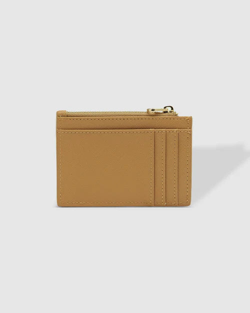 Louenhide Genuine Leather Cara Cardholder in Camel - Slim Wallet for Credit Cards & ID - Perfect for Everyday Use, Travel, and Minimalist Lifestyle