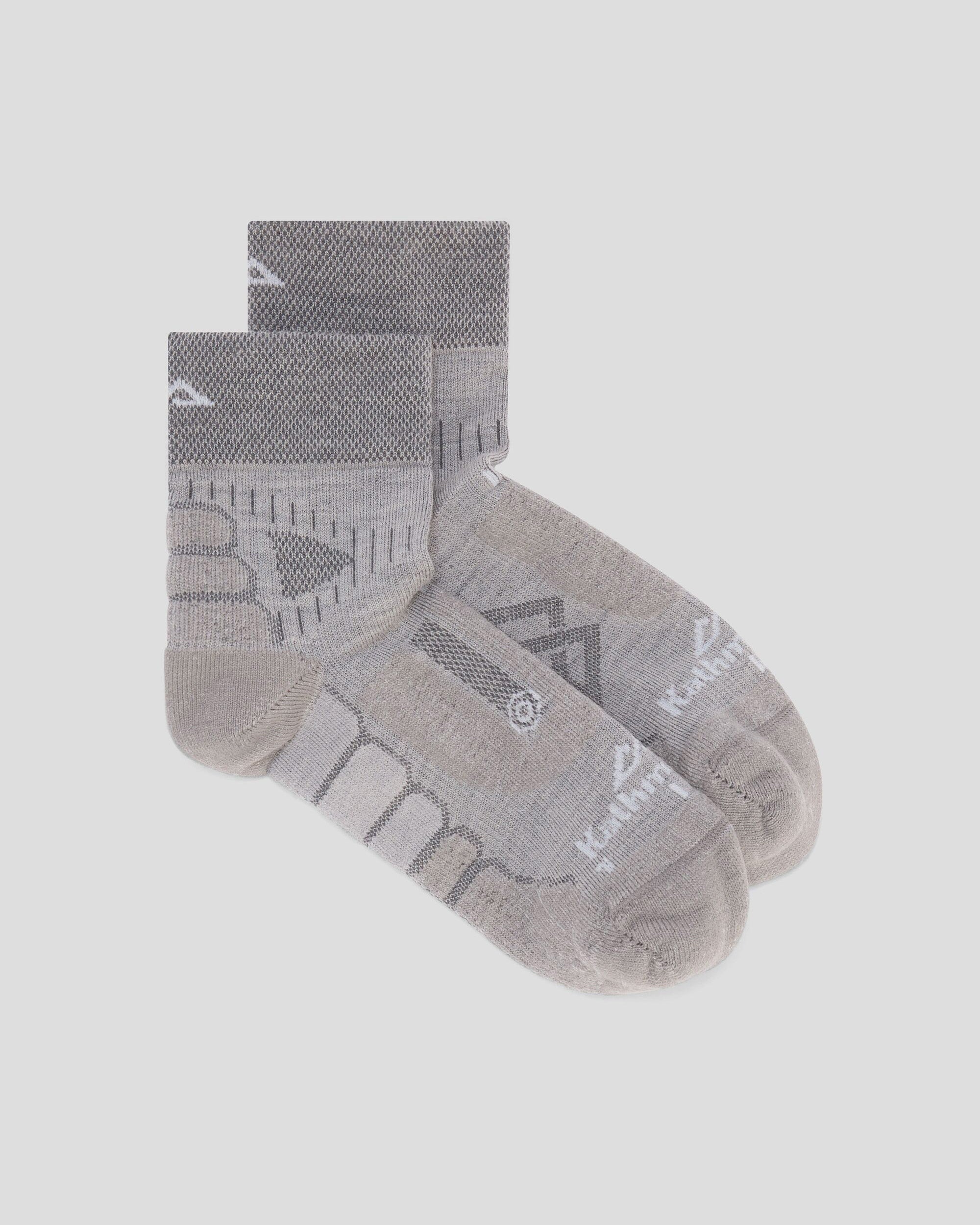 Ultralite Ergonomic Running Socks for Men & Women - Breathable Cushioned Athletic Socks for Marathon, Jogging & Workout - Steel Grey Performance Socks