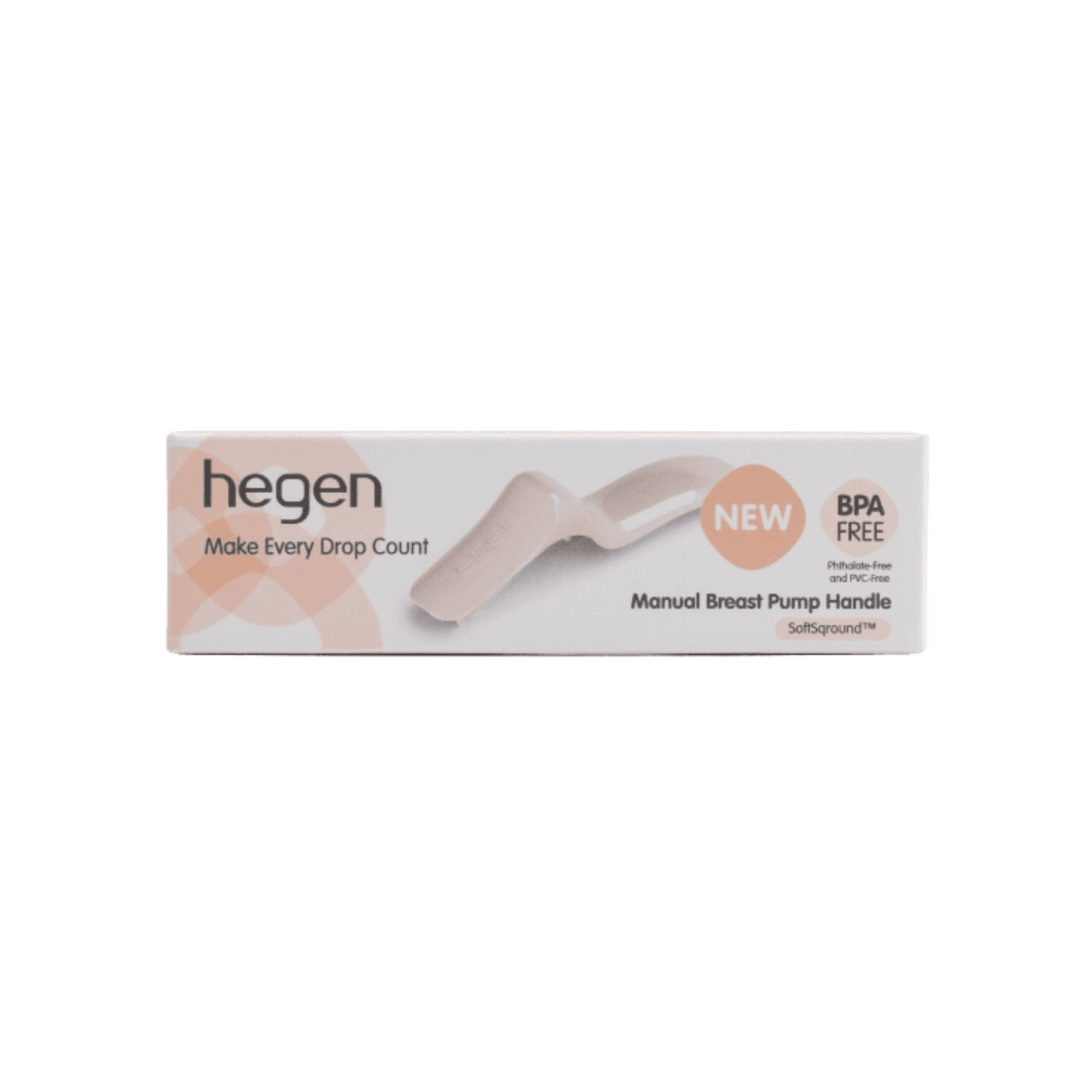 Hegen Manual Breast Pump Handle (SoftSqround™) - Comfortable & Portable Breastfeeding Accessory for Moms on the Go - Perfect for Travel, Work & Home Use