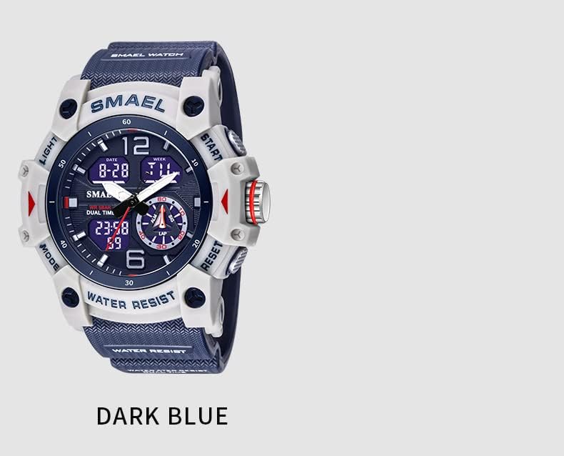 FANMIS Men's Digital Sports Watch - Waterproof 50M, LED Backlight, Alarm, Stopwatch, Multifunctional for Running, Swimming & Outdoor Activities