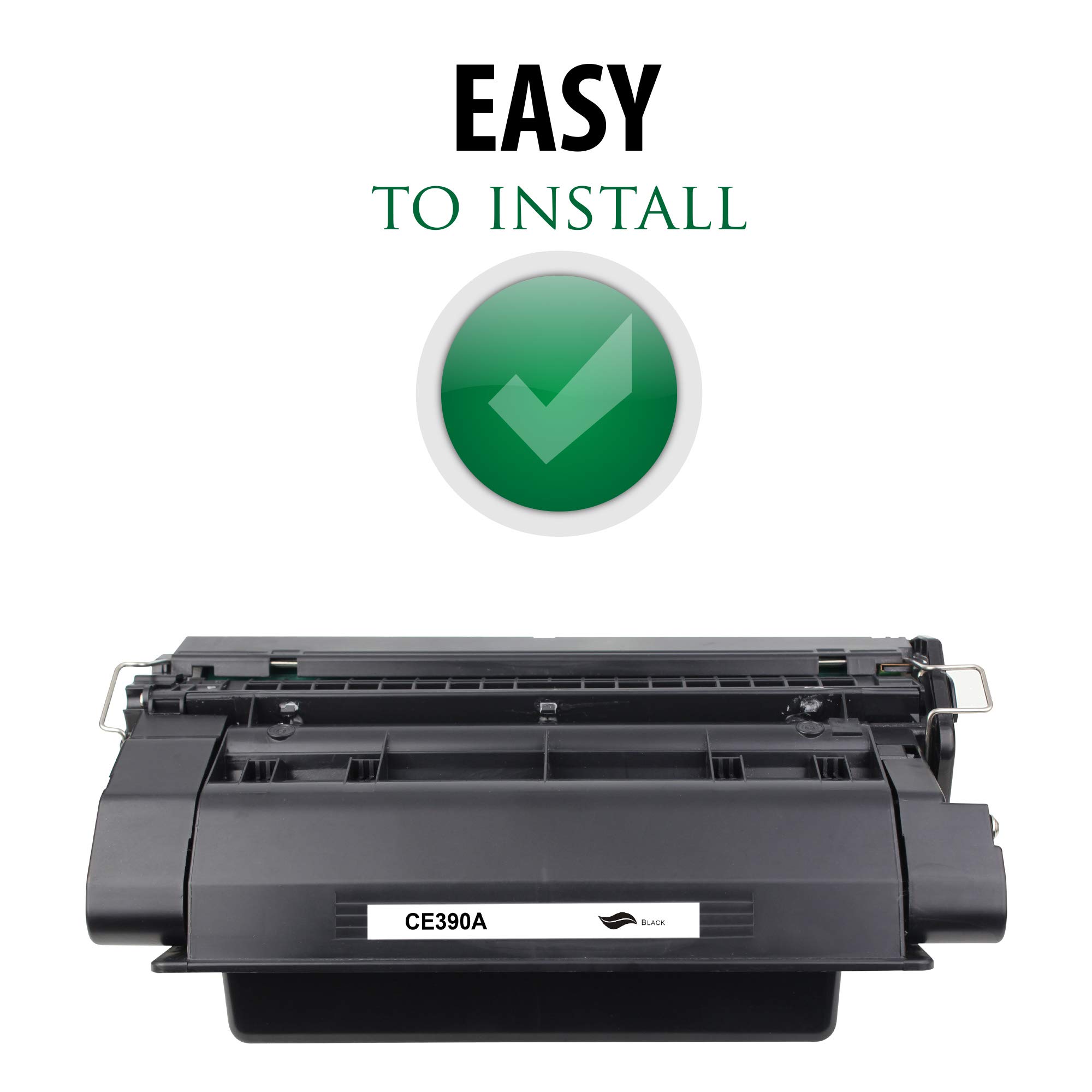 Remanufactured CE390A Toner Cartridge for HP Laser Printers - High-Quality Replacement for Standard Yield Printing | Home Office & Small Business Use