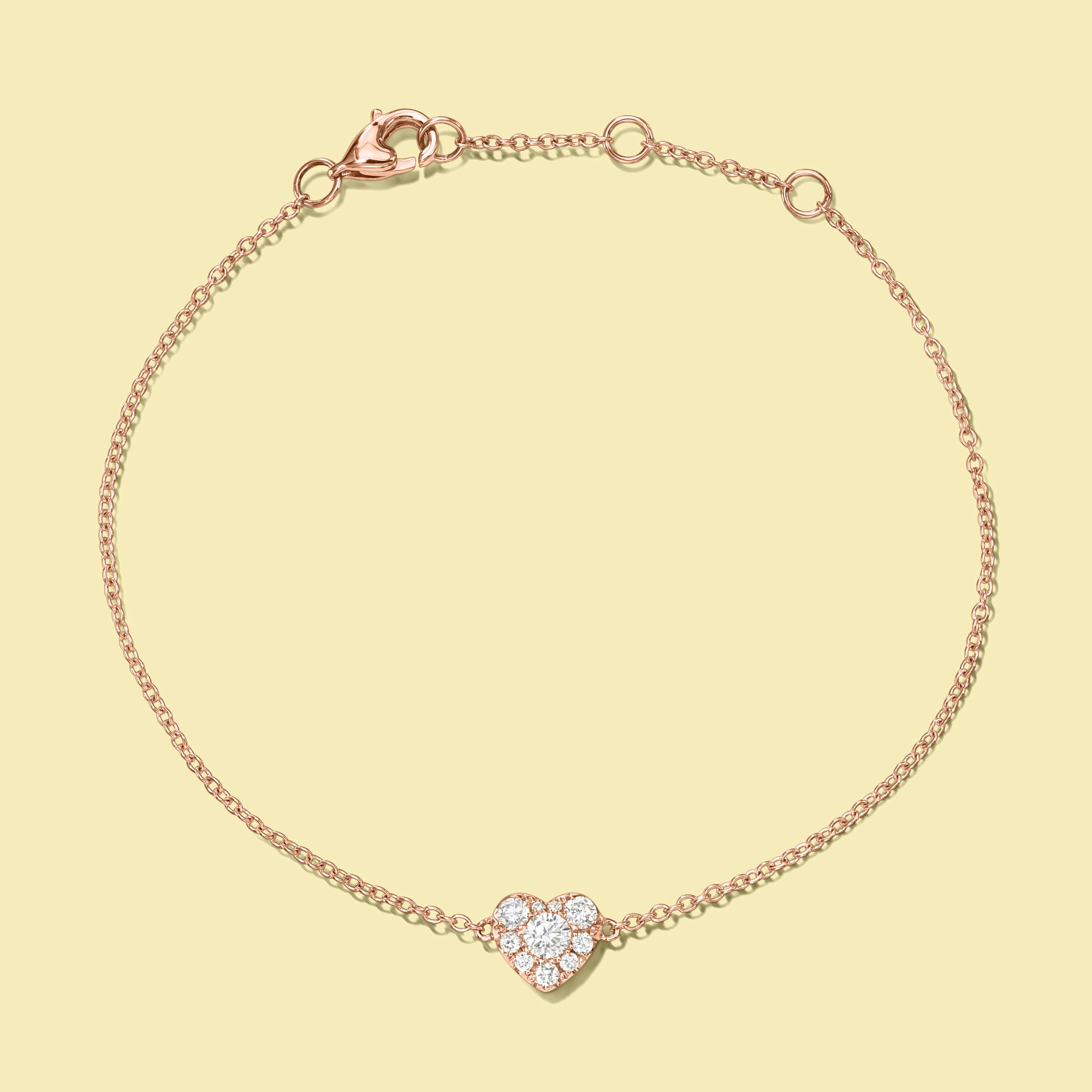 Alia Cluster Diamond Heart Bracelet - Elegant Jewelry Gift for Women, Perfect for Valentine's Day, Anniversary & Special Occasions