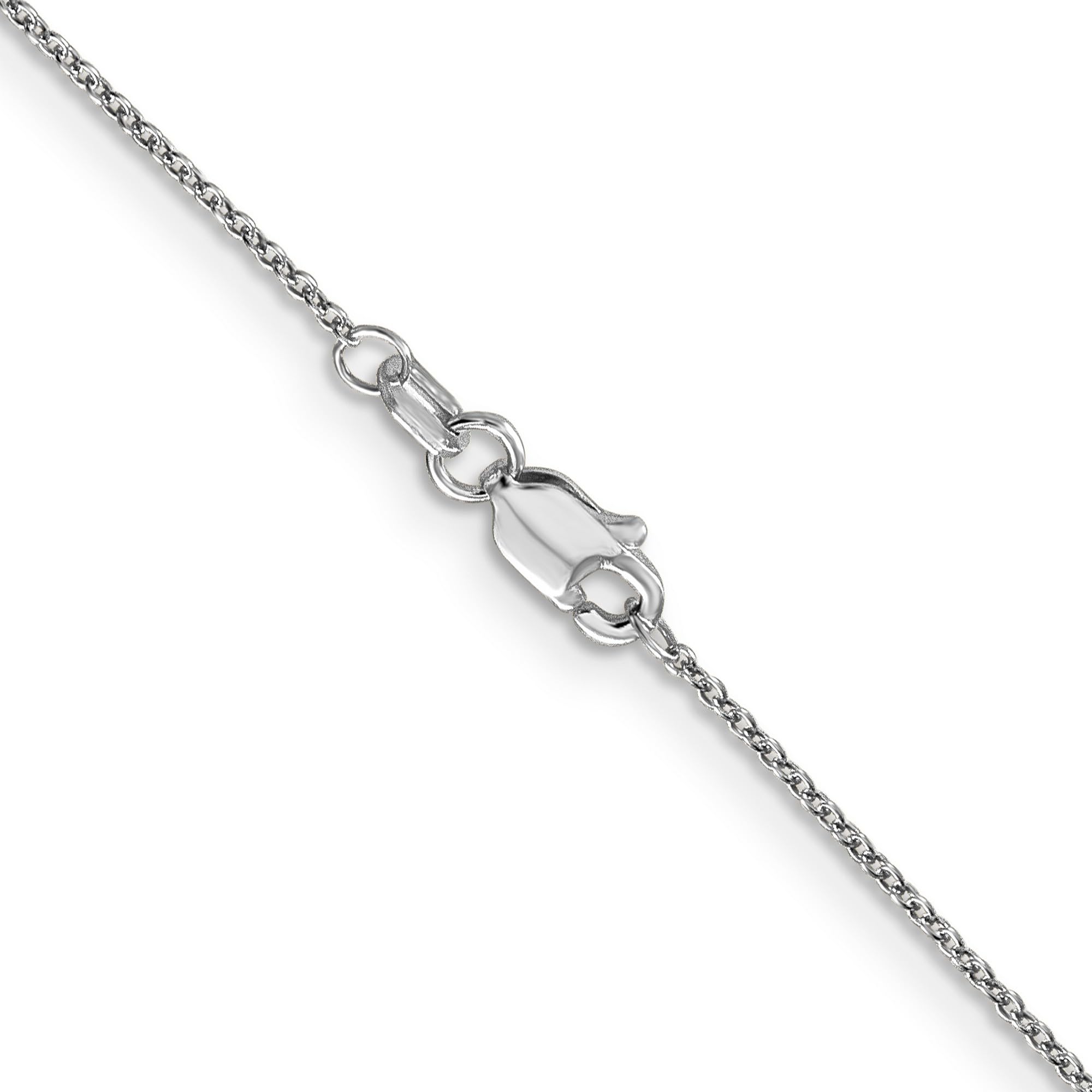 14K White Gold Classic Cable Chain Necklace or Anklet - Dainty Layering Jewelry for Women, Perfect for Everyday Wear, Gifts & Special Occasions