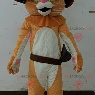 SPOTSOUND Puss in Boots Plush Toy - Red Brokoly Mascot with Hat & Boots | Cute Collectible Gift for Kids & Fans | Perfect for Bedroom Decor, Birthday Parties & Movie Nights