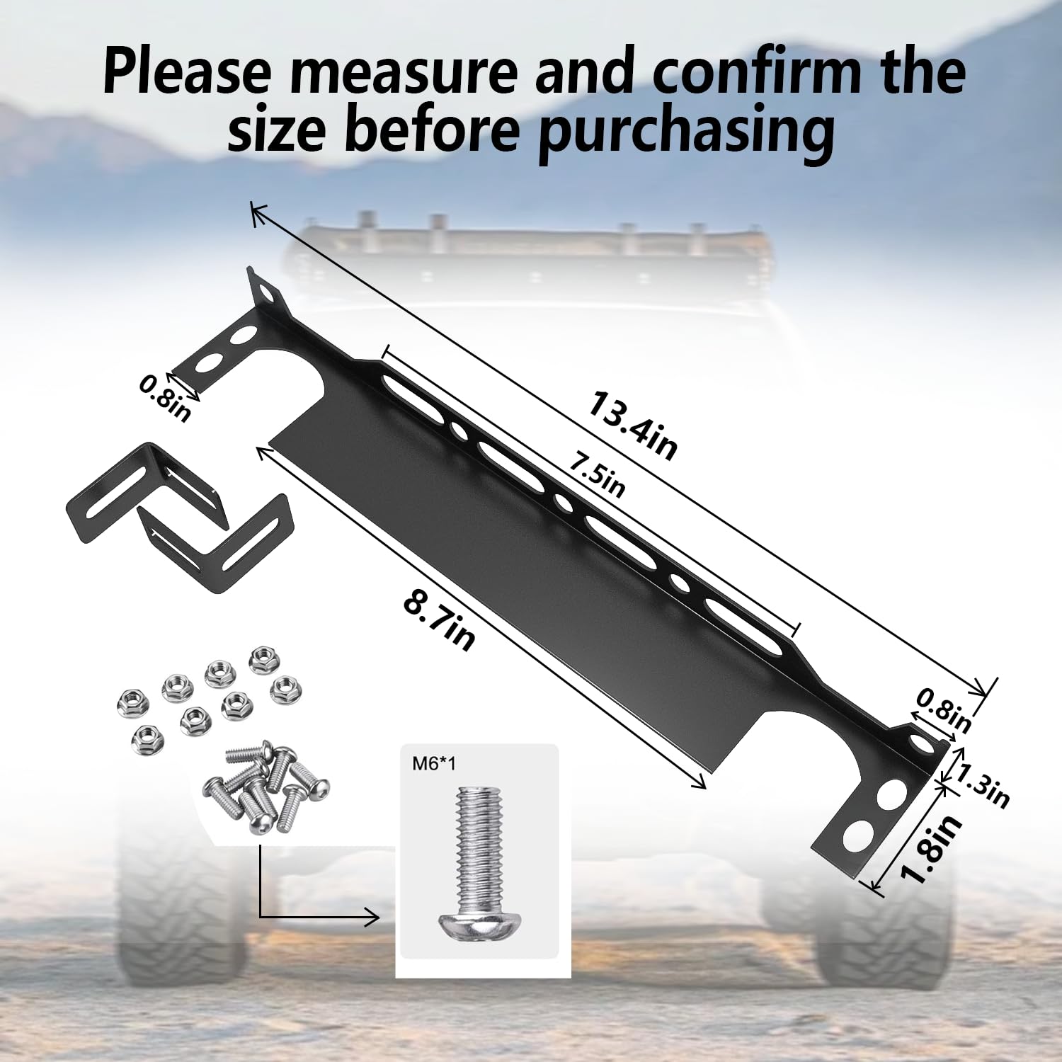 Universal 13.4 Inch Aluminum Oil Cooler Bracket Kit - Durable, Easy Install, Enhanced Cooling Efficiency for British Radiators, Ideal for Automotive and Off-Road Vehicles