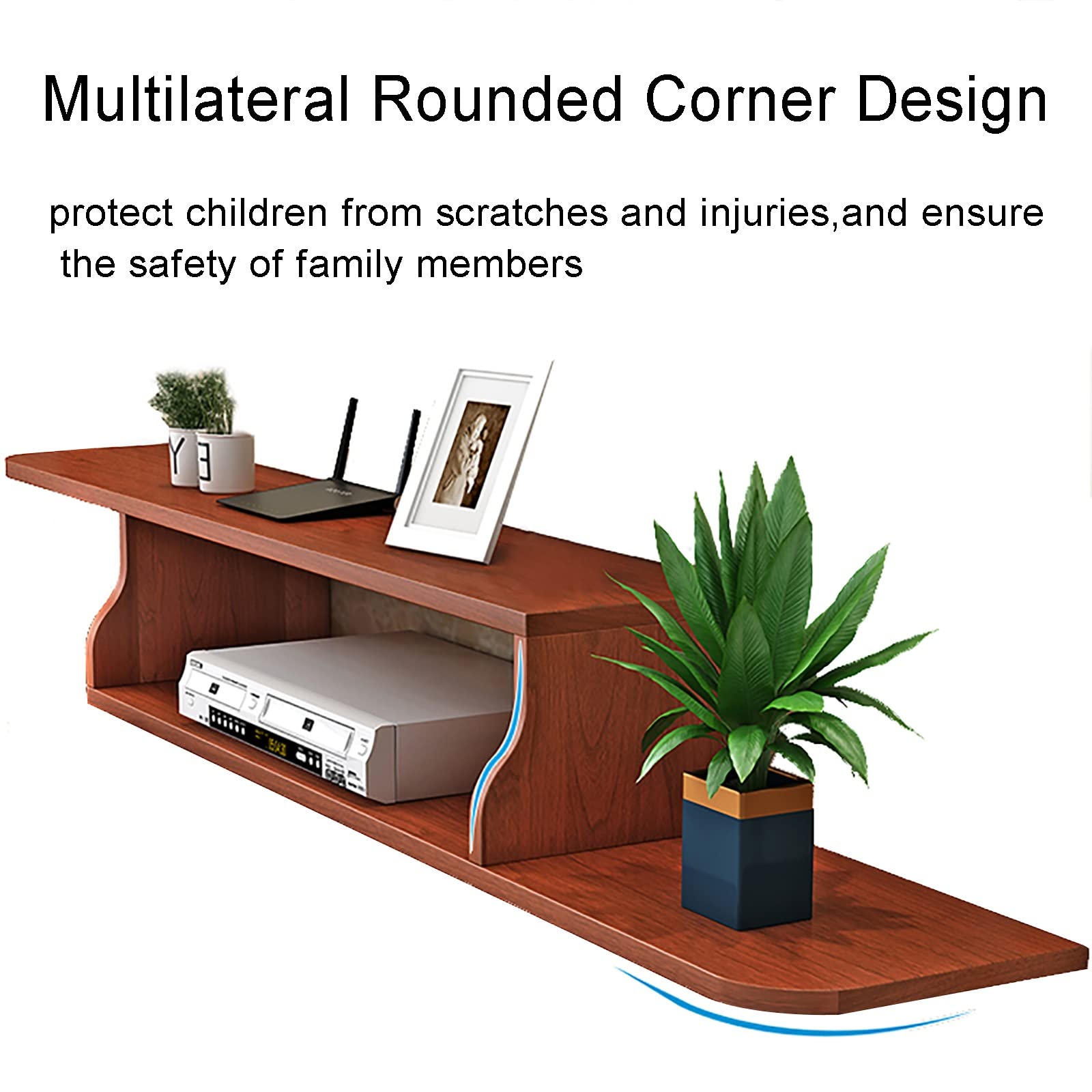 Floating TV Stand Wall Mounted Entertainment Center Cabinet - 100x20cm Modern Storage Unit for TV, Audio, Video Console, Cable Box & Router - Perfect for Living Room, Bedroom & Home Theater Setup (Color: C)
