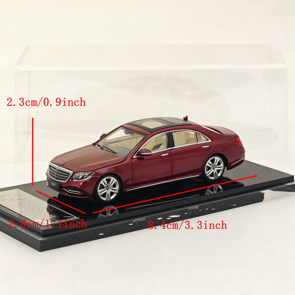 1/64 Scale GLORY MODEL Mercedes Benz S320L W222 Sedan Sports Red Diecast Metal Car Model - Premium Collectible Toy for Display, Gift Giving and Car Enthusiasts