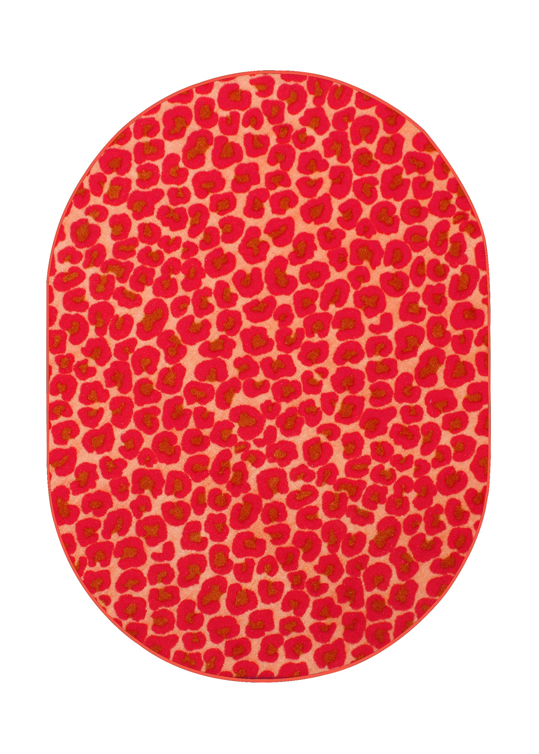 Cheetah Print Area Rug 7' x 9' Oval - Soft Animal Print Floor Rug for Living Room, Bedroom, Entryway - Non-Slip Indoor Doorway Rug with Stylish Big Cat Design - Perfect for Home Decor & Cozy Spaces