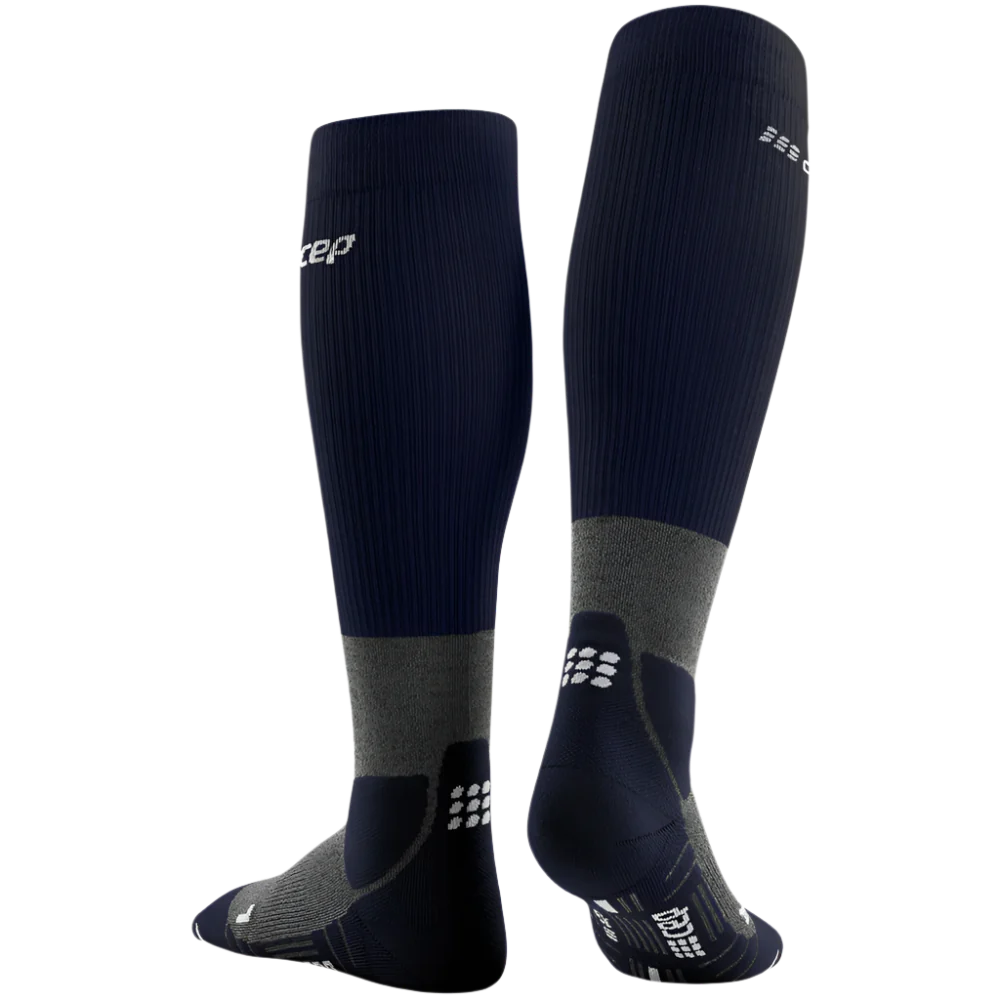 CEP Men's Hiking Merino Wool Socks - Moisture Wicking & Breathable for Outdoor Adventures (Peacoat/Grey) - Perfect for Hiking, Camping & Winter Sports