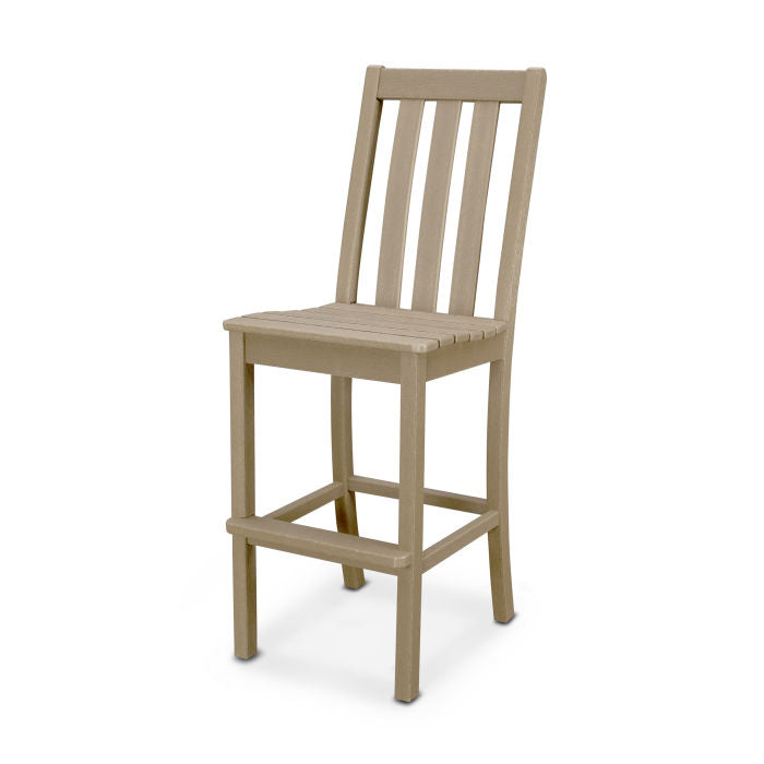 POLYWOOD Vineyard Bar Side Chair - Weather-Resistant Outdoor Dining Chair for Patio, Deck, or Poolside - Perfect for Entertaining Guests