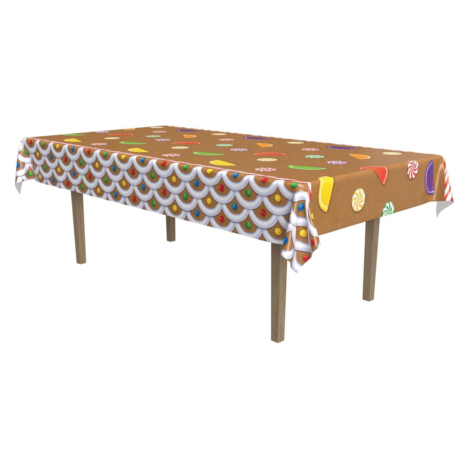 12 Pack Beistle Christmas Gingerbread House Table Covers - Holiday Party Decorations for Dining Table, Kitchen, Buffet & Festive Gatherings