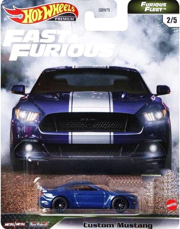 Hot Wheels Premium Fast & Furious 5-Piece Diecast Car Collection (GBW75-956N) - Movie-Inspired Toy Cars for Kids & Collectors - Perfect for Play, Display & Gifting