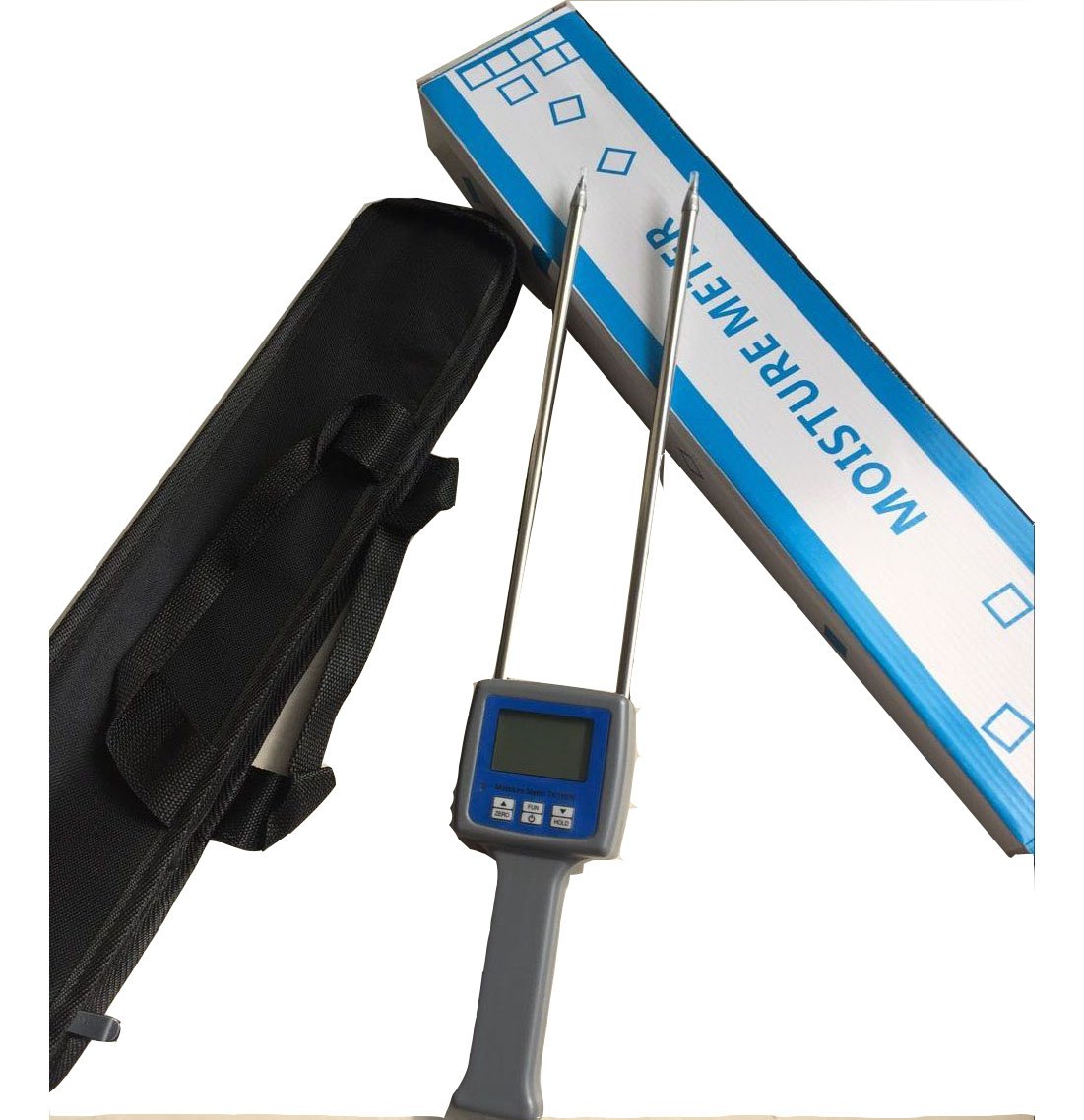 TK100W Digital Moisture Meter - 0-84% Range LCD Display for Wood Sawdust, Bamboo Powder & Hay Bale - Perfect for Lumber, Agriculture & DIY Woodworking Projects
