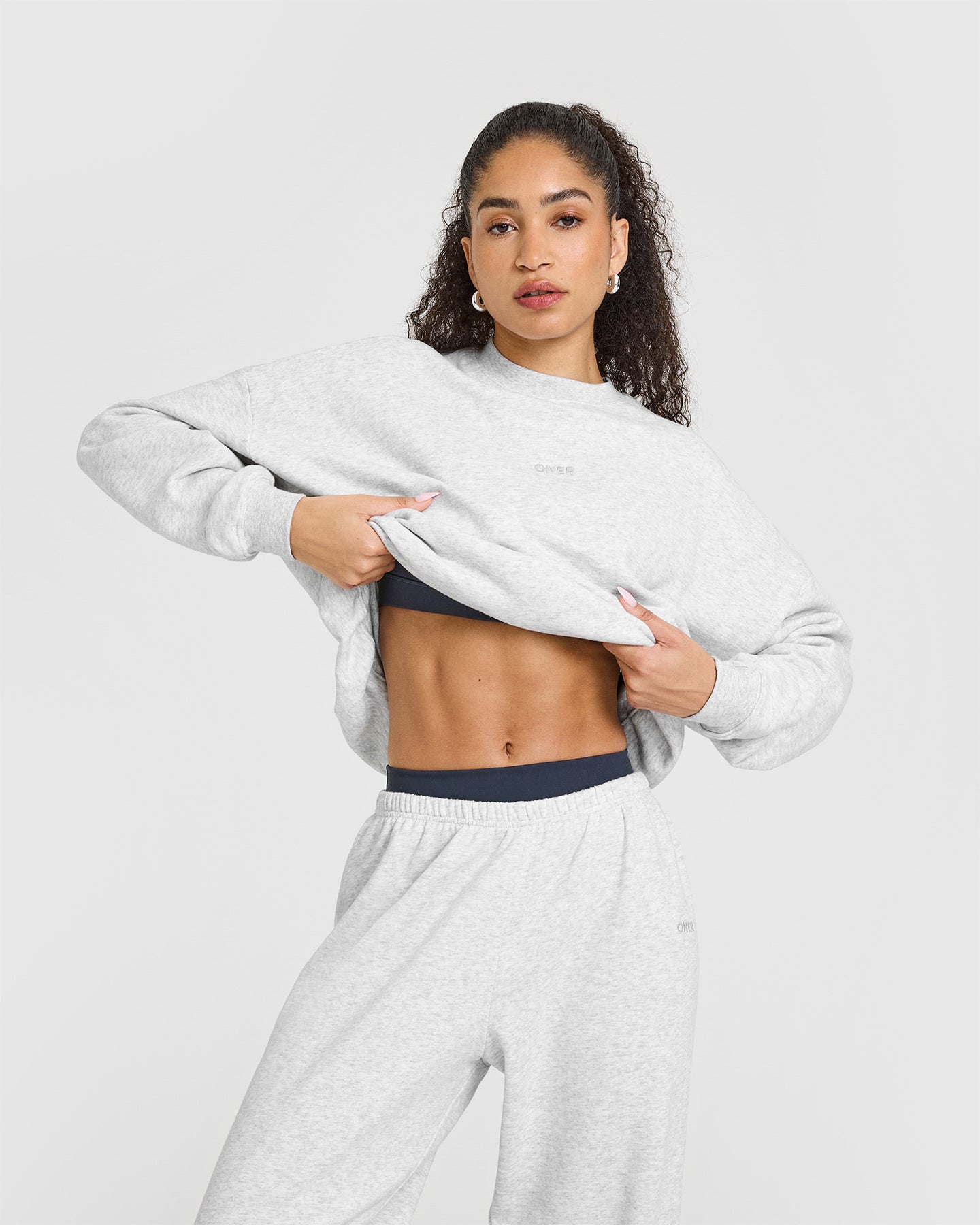 Mid Weight Sweatshirt for Men & Women | Light Grey Marl Pullover | Casual Comfort Wear for Lounge, Gym & Outdoor Activities