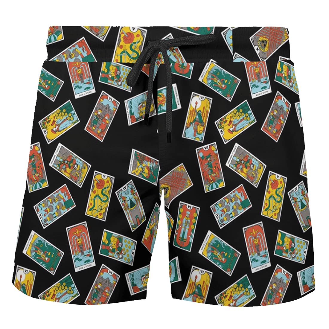 **Tarot Men's Swim Trunks - Quick-Dry Magic Swim Shorts with Drawstring for Beach & Pool - Stylish Comfort for Swimming, Vacation & Summer Activities**