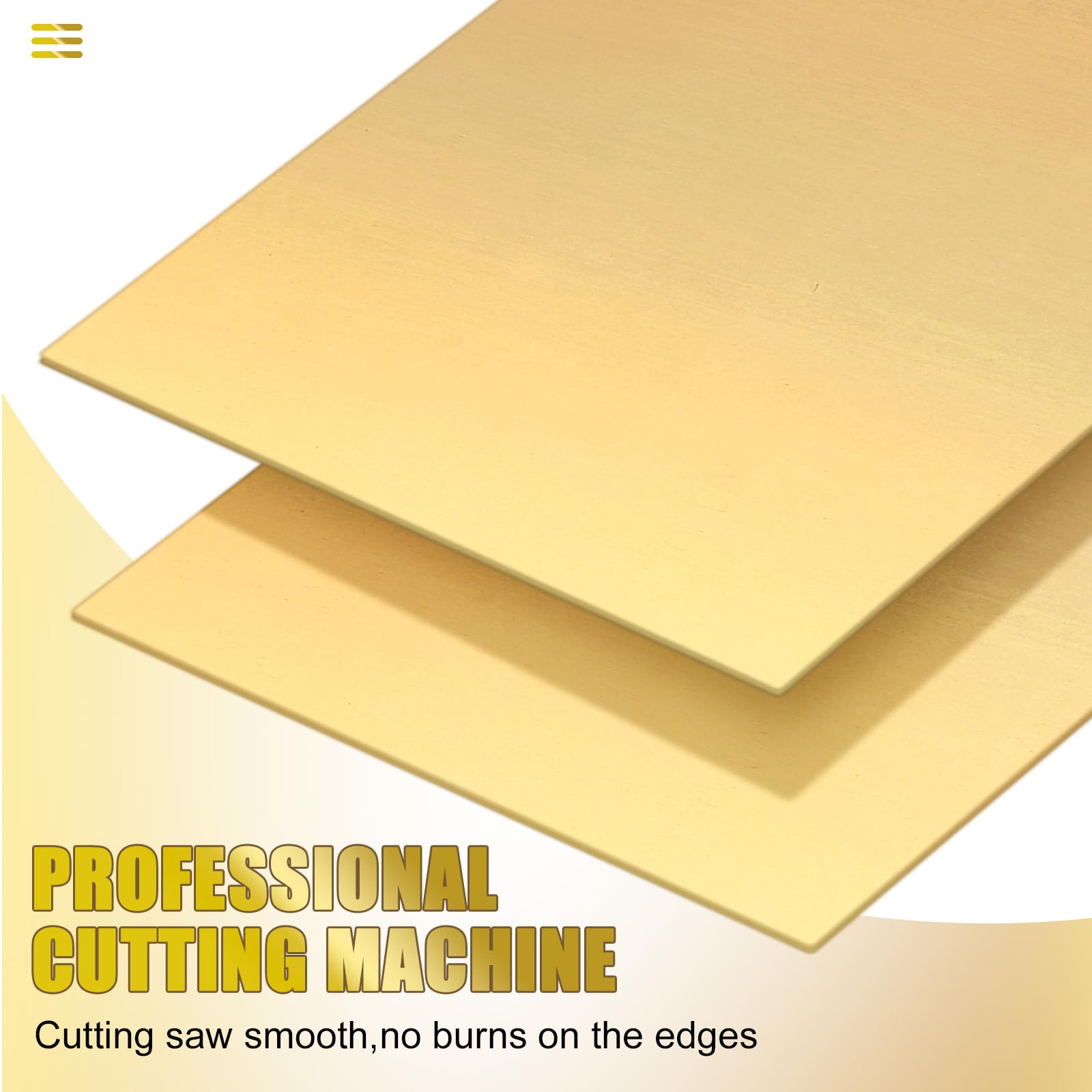 4-Piece 22 Gauge Brass Sheet Metal (6