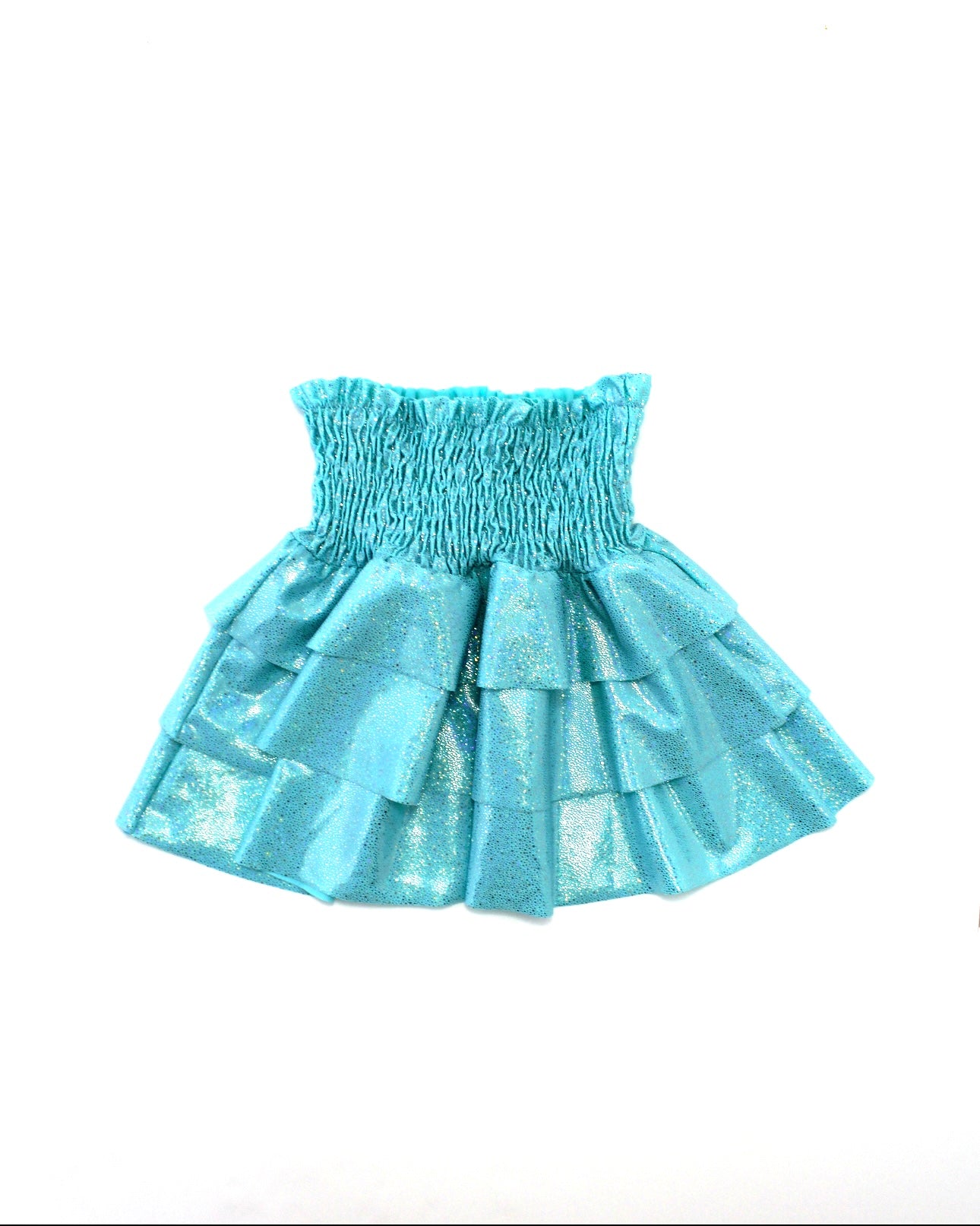 BIANCA AQUA GLITTER SKIRT for Women - Sparkly Party Dress, Clubwear, Evening Outfit, Prom & Special Occasion Wear
