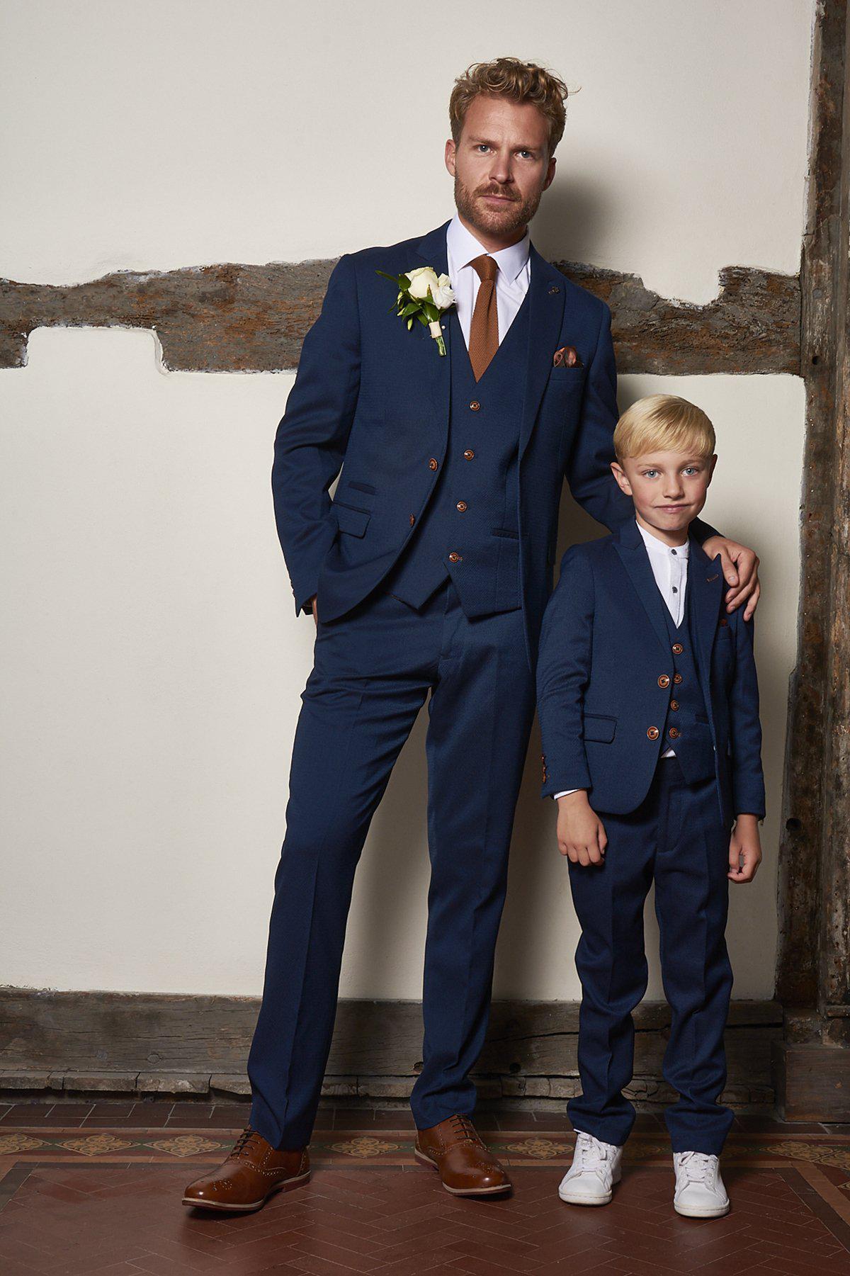 Royal Blue 3-Piece Suit for Men & Boys | Father Son Matching Formal Outfits | Wedding, Graduation & Special Occasions
