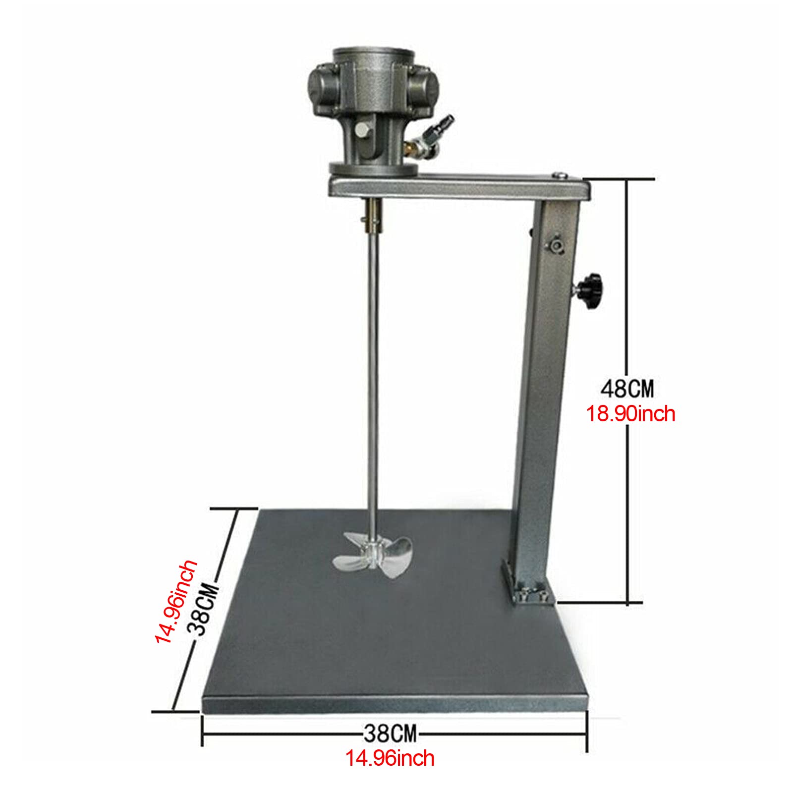 5 Gallon Pneumatic Paint Mixer - 1/4HP Air Agitator for Paint, Ink & Coating - Stainless Steel Industrial Mixing Tool - Perfect for Automotive, Construction & DIY Projects