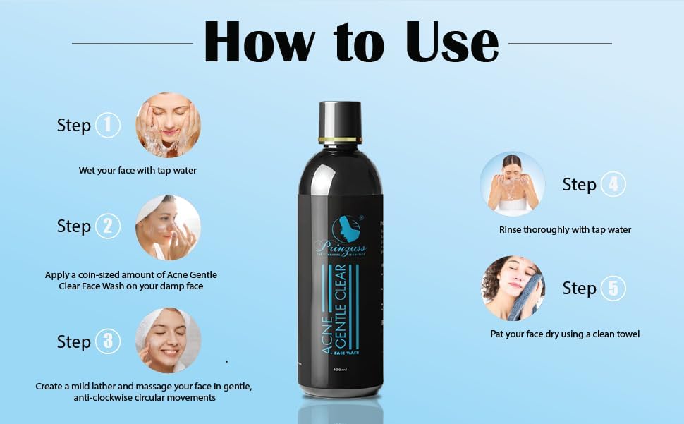 Gentle Clear Face Wash for Dry to Normal Skin | Natural Brightening & Hydrating Facial Cleanser | 100ml | Perfect for Morning & Night Skincare Routine