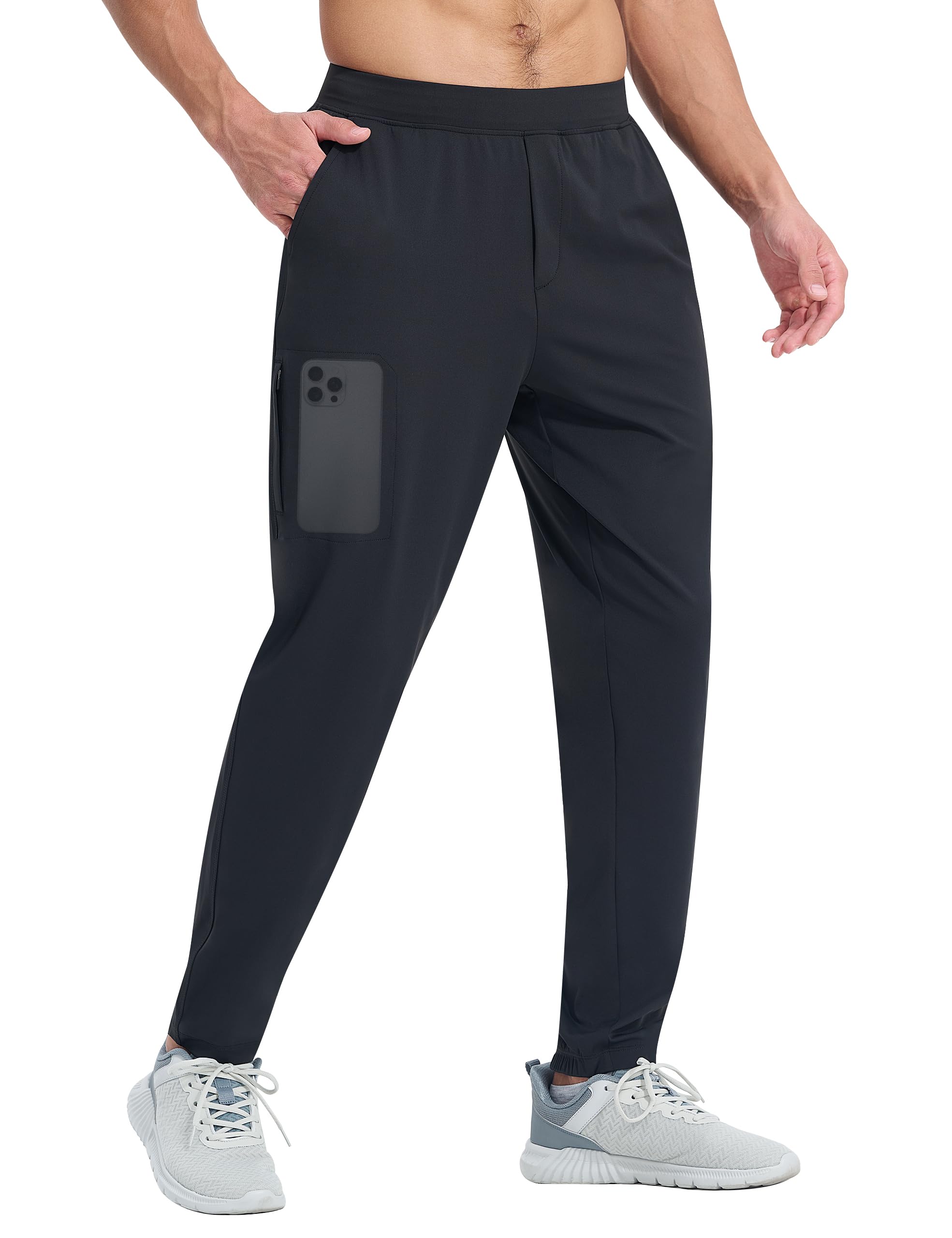 EZRUN Men's Stretch Jogger Pants - Quick Dry Athletic Workout Golf Sweatpants for Running, Gym, Hiking & Casual Wear | Lightweight Comfortable Track Pants for Sports & Everyday Use