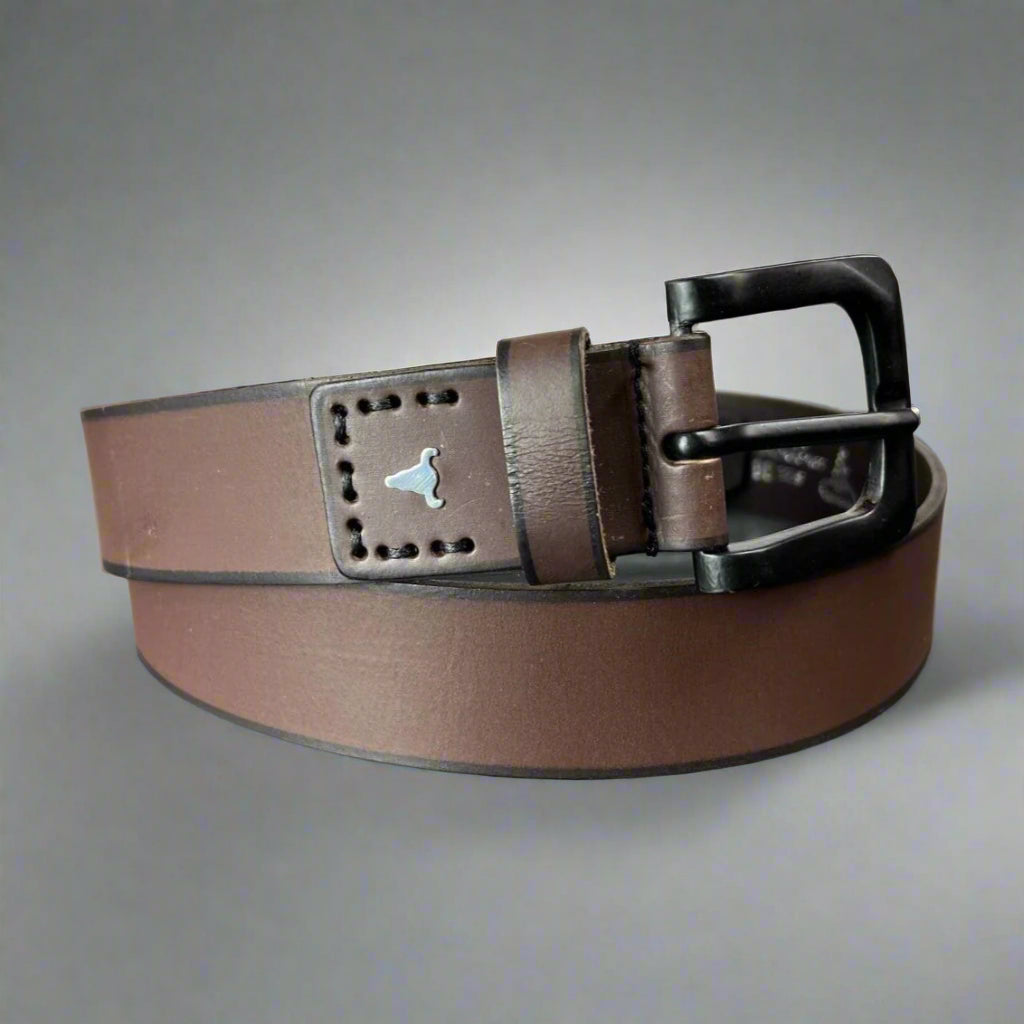 Premium Men's Buffalo Grain Leather Belt - Durable & Stylish for Casual & Formal Wear - Perfect for Office, Jeans & Dress Pants