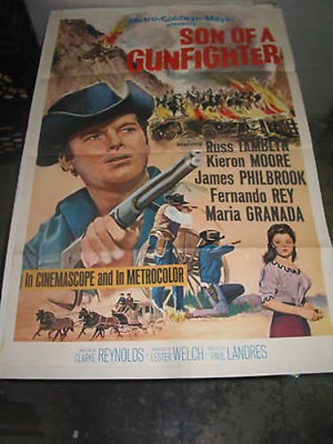 Original U.S. One Sheet Movie Poster - Son of a Gunfighter (Russ Tamblyn) - Vintage Western Film Memorabilia for Collectors & Home Theater Decor