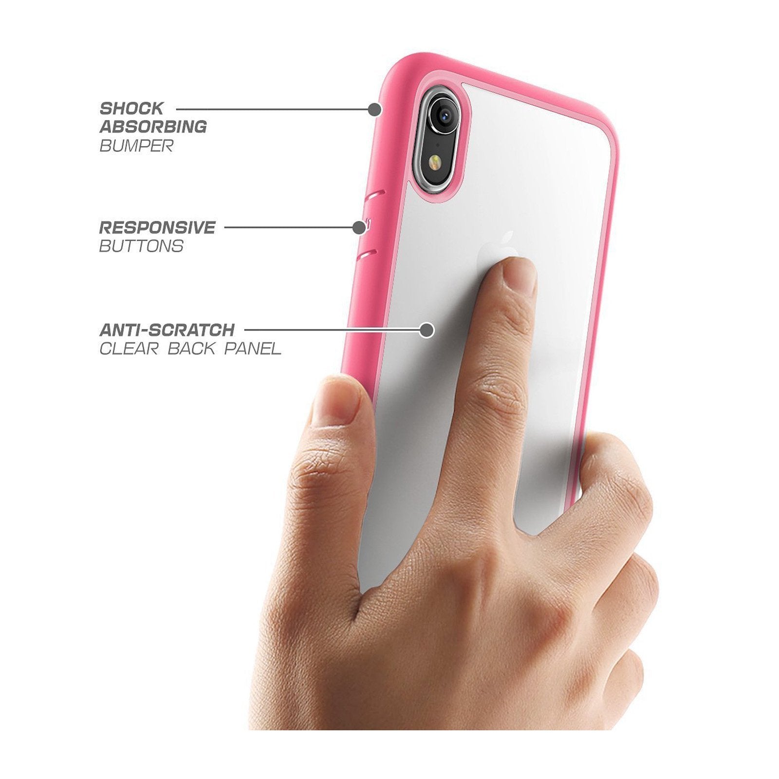 iPhone XR Unicorn Beetle Style Slim Clear Case - Pink | Shockproof & Scratch-Resistant Protective Cover | Perfect for Everyday Use, Travel & Outdoor Activities
