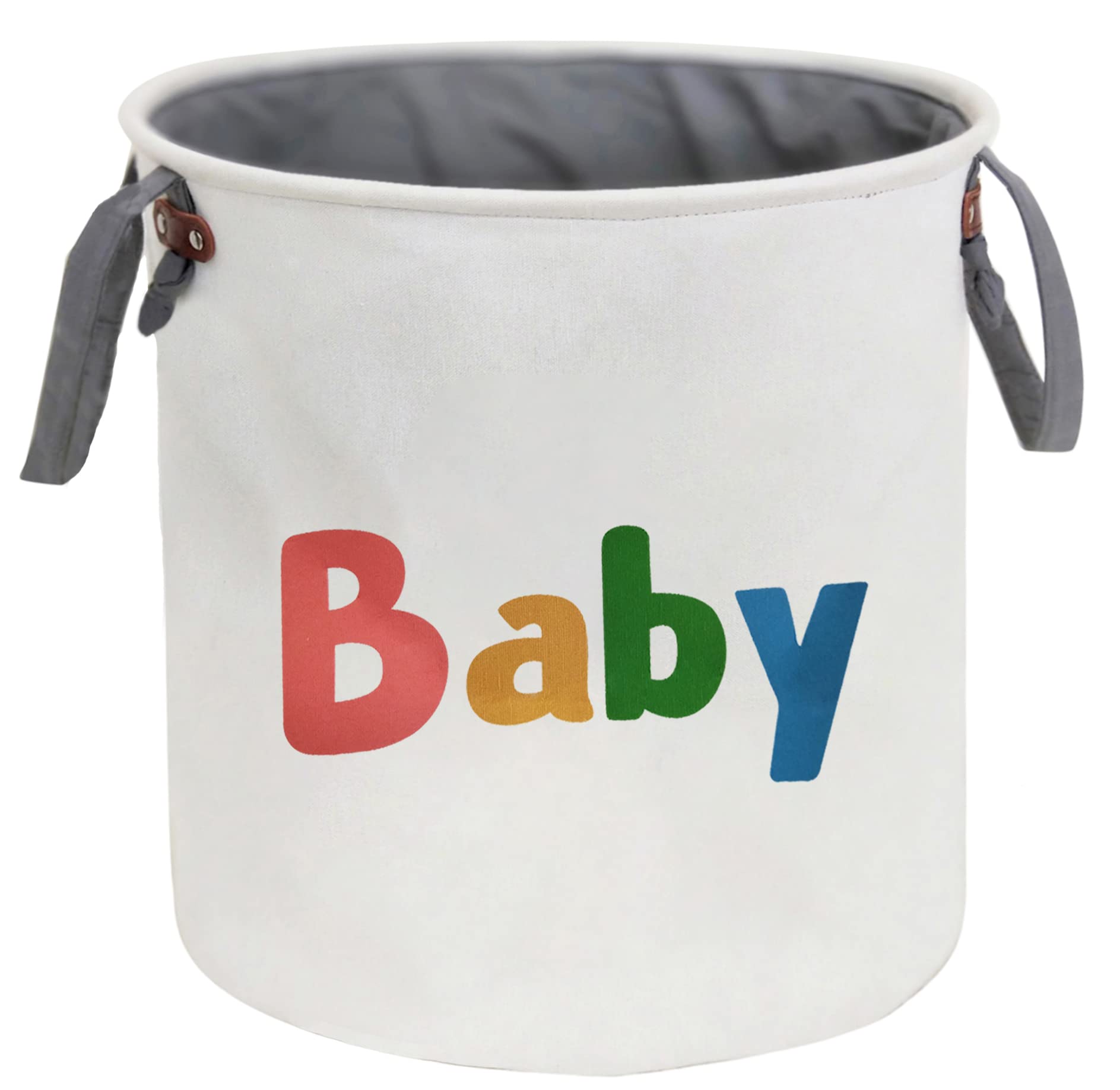 HIYAGON Collapsible Cotton Fabric Laundry Hamper Basket - Foldable Storage Organizer for Baby Clothes, Toys & Nursery - Perfect for Home, Bedroom & Kids Room Organization