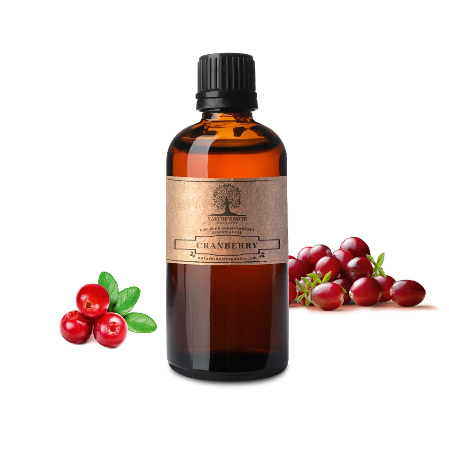 100% Pure Cranberry Essential Oil for Aromatherapy & Diffusers - Nature's Note Organics 1 Fl Oz - Perfect for Relaxation, Massage & DIY Skincare