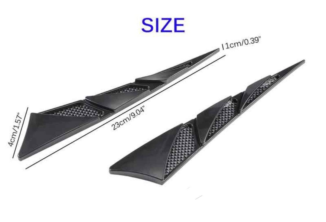 Universal Black Car Hood Stickers - Side Air Intake Flow Vent Cover for Stylish Car Decoration | Perfect for Car Shows, Racing Events & Custom Vehicle Styling