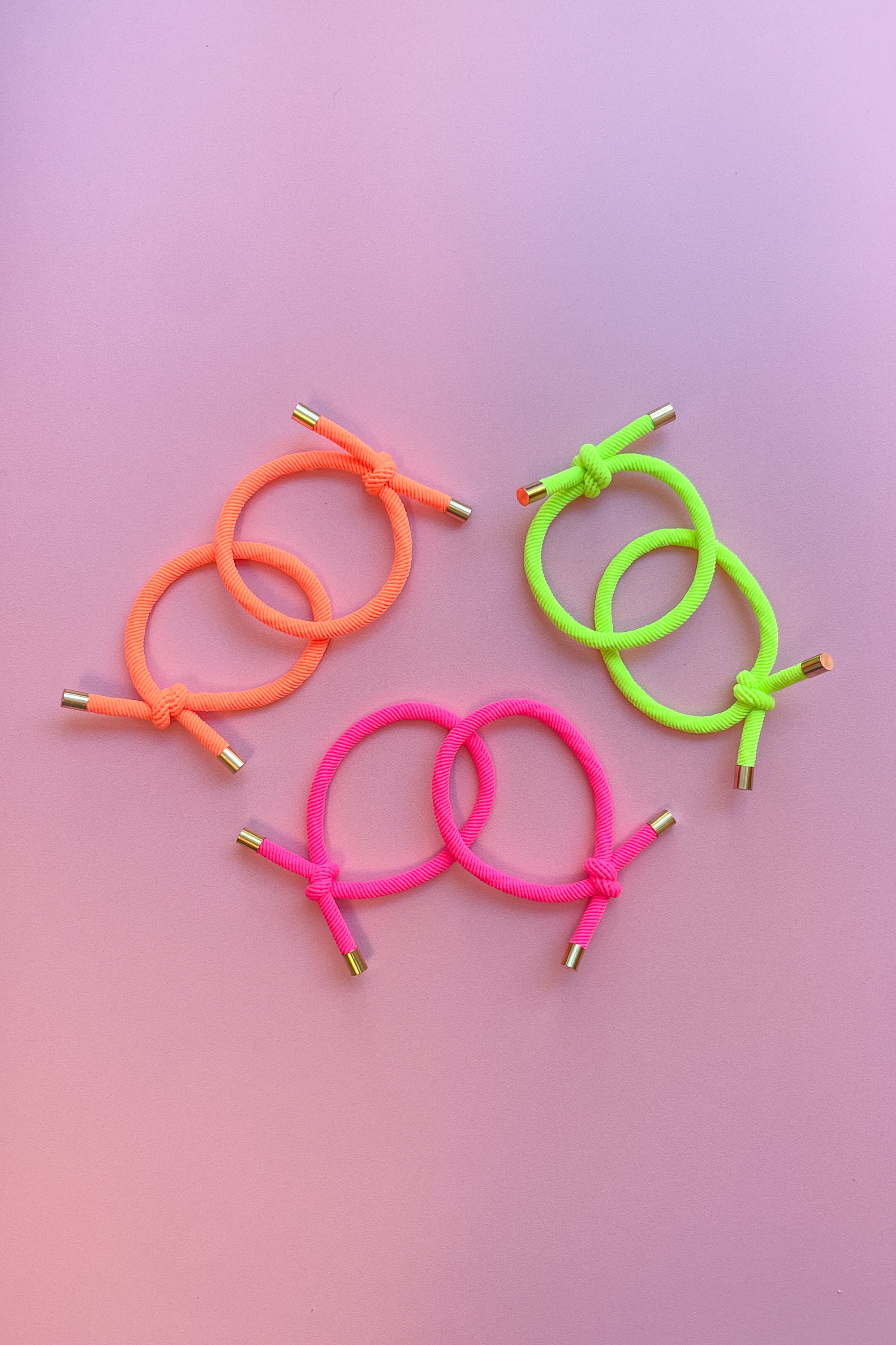6 Pack Neon Hair Ties - No Damage Elastic Hair Bands for Women & Girls - Perfect for Sports, Workouts, and Everyday Styling