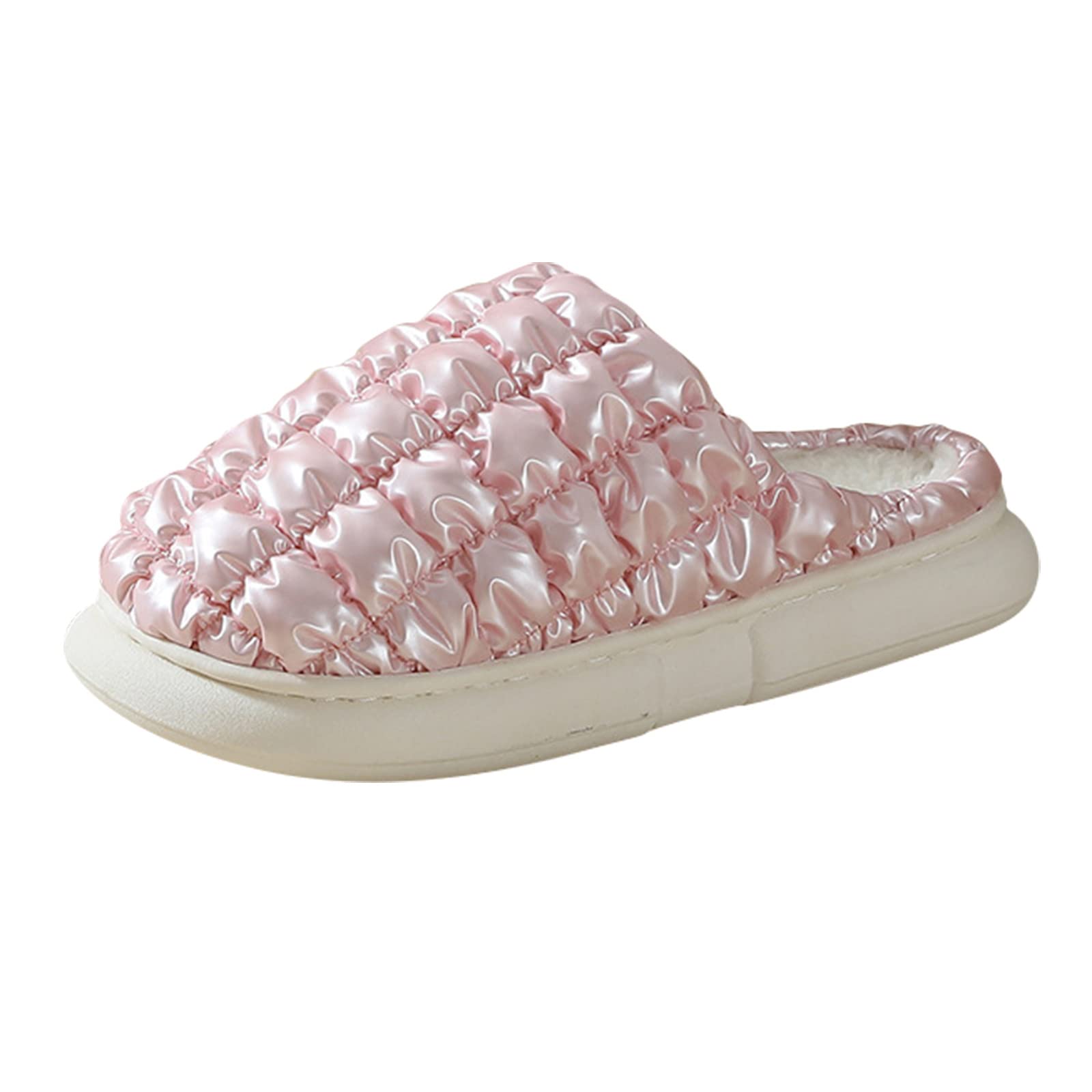 Women's Warm Winter House Slippers - Soft Cotton Open-Toe Indoor Slippers for Ladies - Cozy Home Shoes for Relaxing, Lounging & Cold Weather Comfort