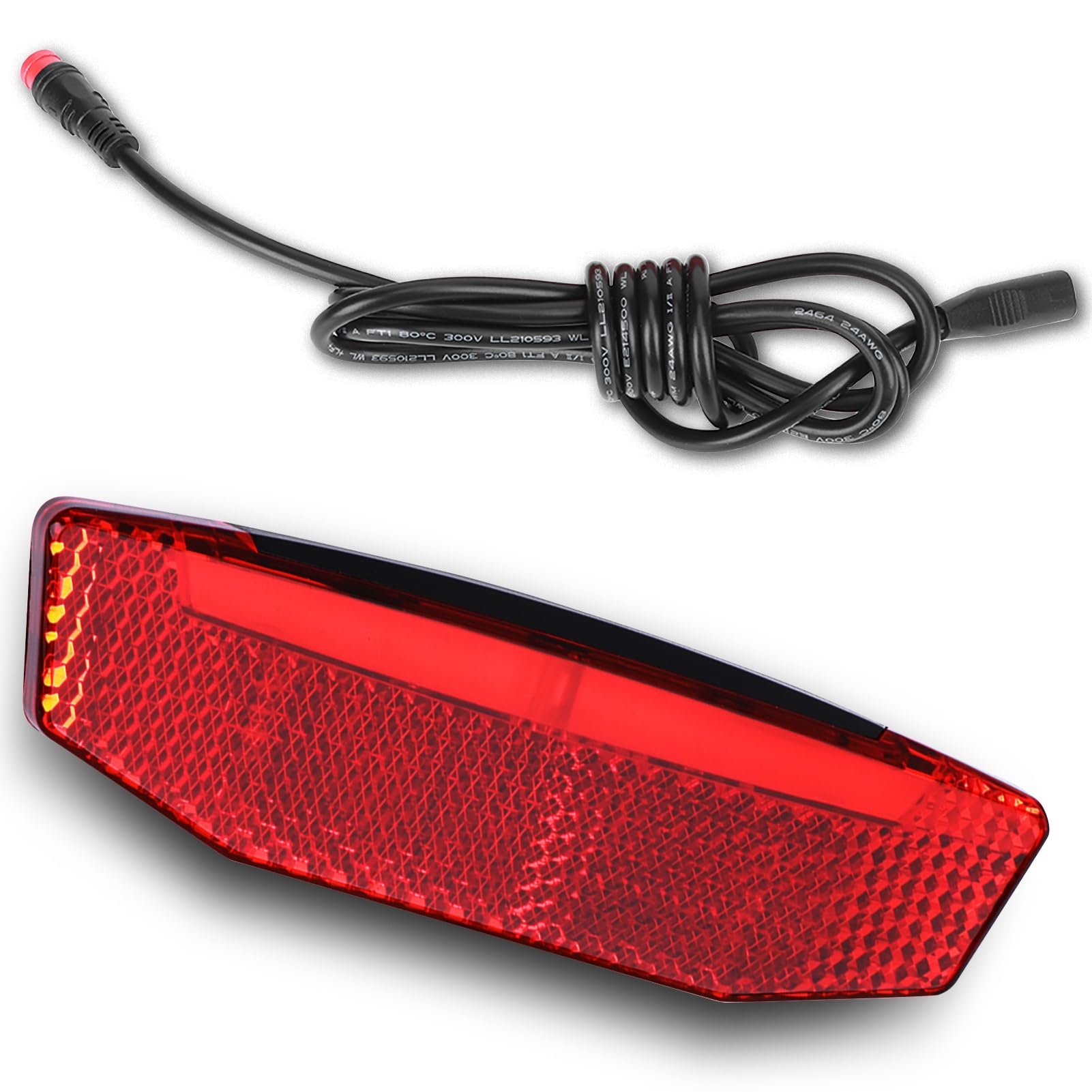 6V-60V High Brightness LED EBike Tail Light - Waterproof Bike Rear Warning Light for Night Riding & Cycling | Electric Bike Accessories for Safety & Visibility in Low Light Conditions