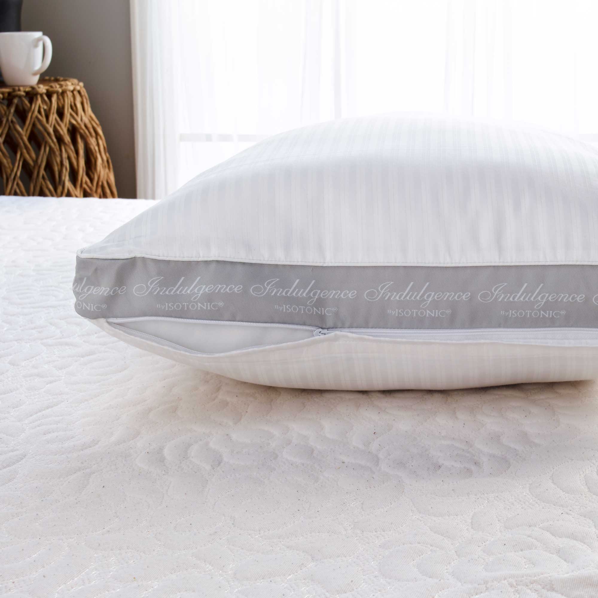 Indulgence® Synthetic Down Pillow for Side Sleepers - Hypoallergenic & Supportive Comfort - Perfect for Back Pain Relief & Neck Support - Bedroom, Guest Room, Travel
