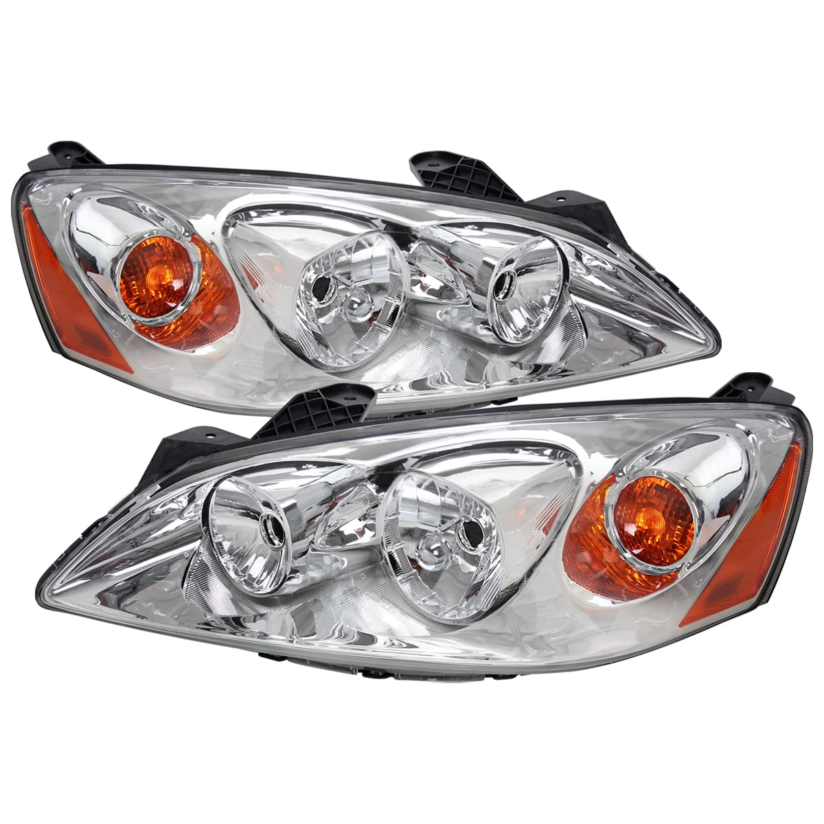 Pontiac G6 Headlights Replacement Pair (2005-2010) - Clear Headlamps with Turn Signal Lights | Durable Aftermarket Headlight Assembly for Improved Night Driving Visibility