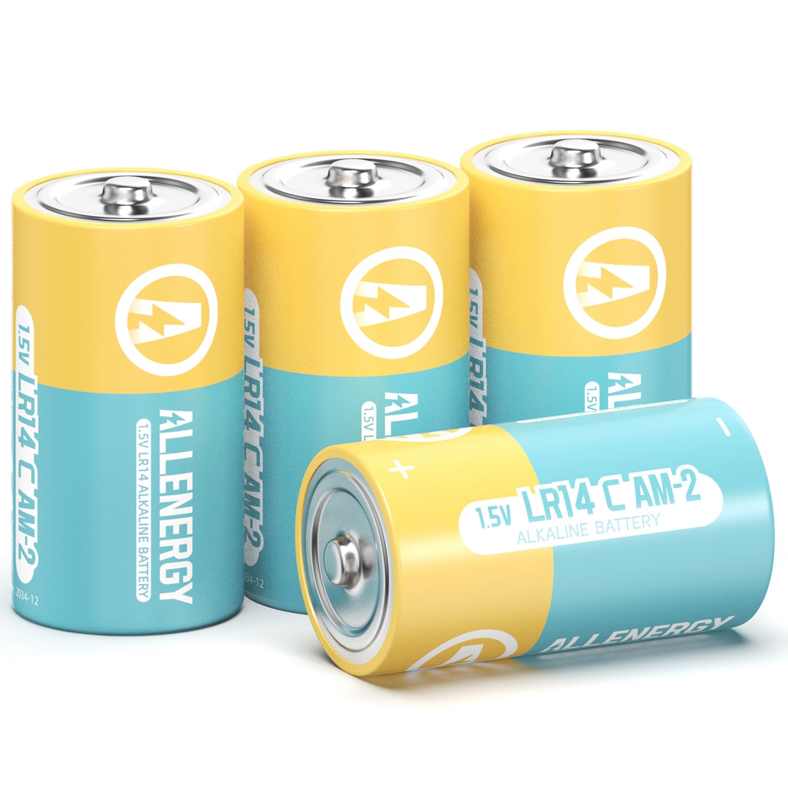 4 Pack LR14 C Size 1.5V Alkaline Batteries - Long Lasting Power with 10 Year Shelf Life - Ideal for Flashlights, Toys, Clocks & Emergency Devices