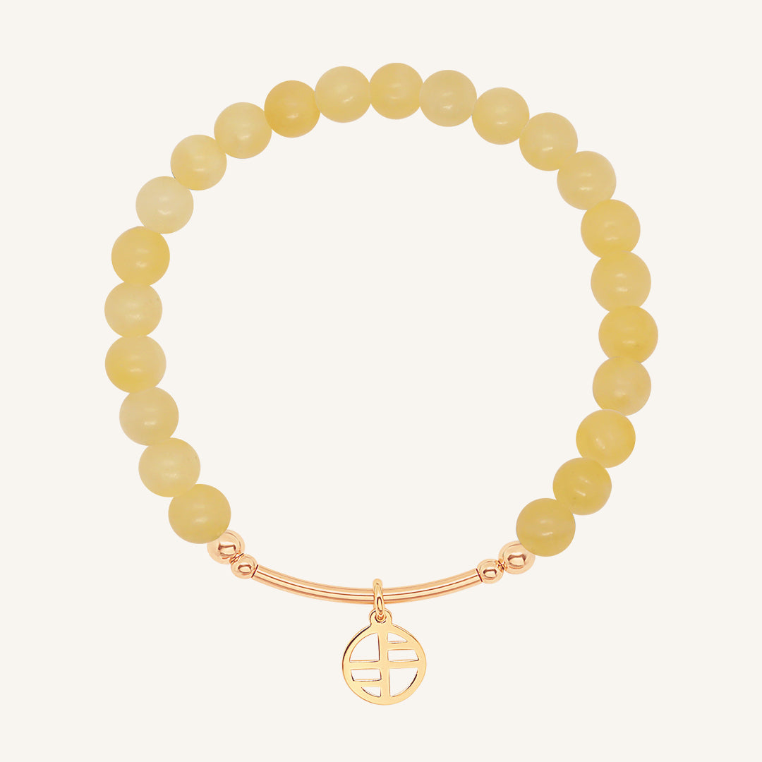 Yellow Jade Charm Bracelet - Stone of Alignment for Positive Energy & Balance | Perfect for Meditation, Yoga & Spiritual Healing
