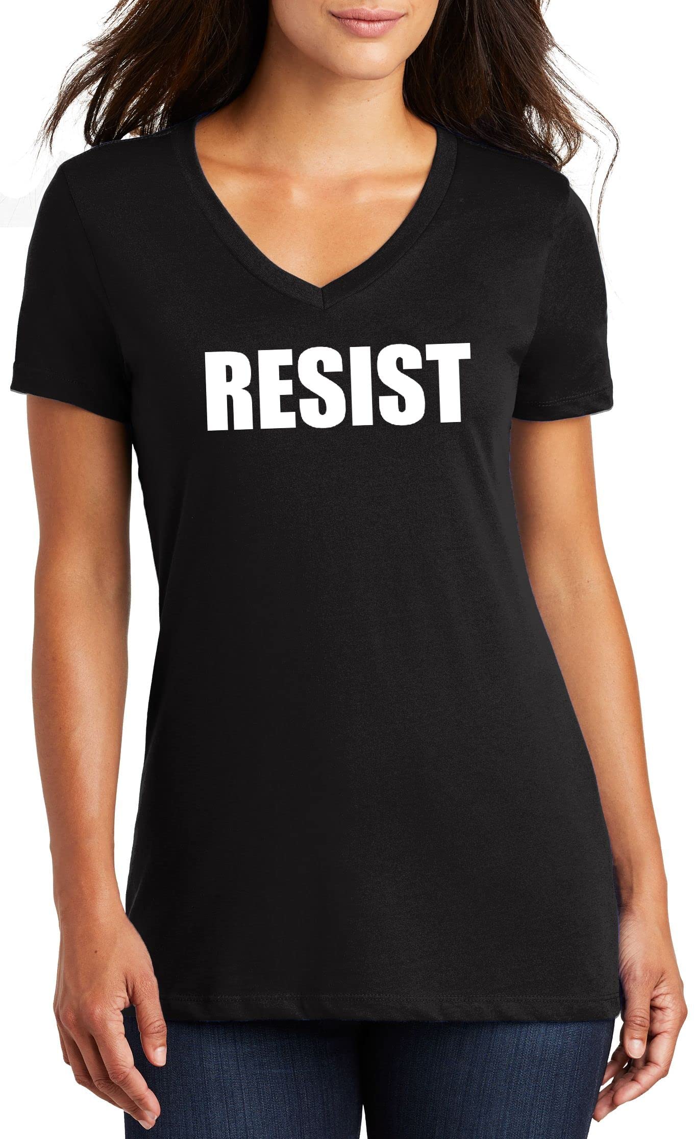 Funny Anti-Trump Political Protest T-Shirt for Women - V-Neck Sarcastic Resist Tee - Perfect for Protests, Rallies & Liberal Events