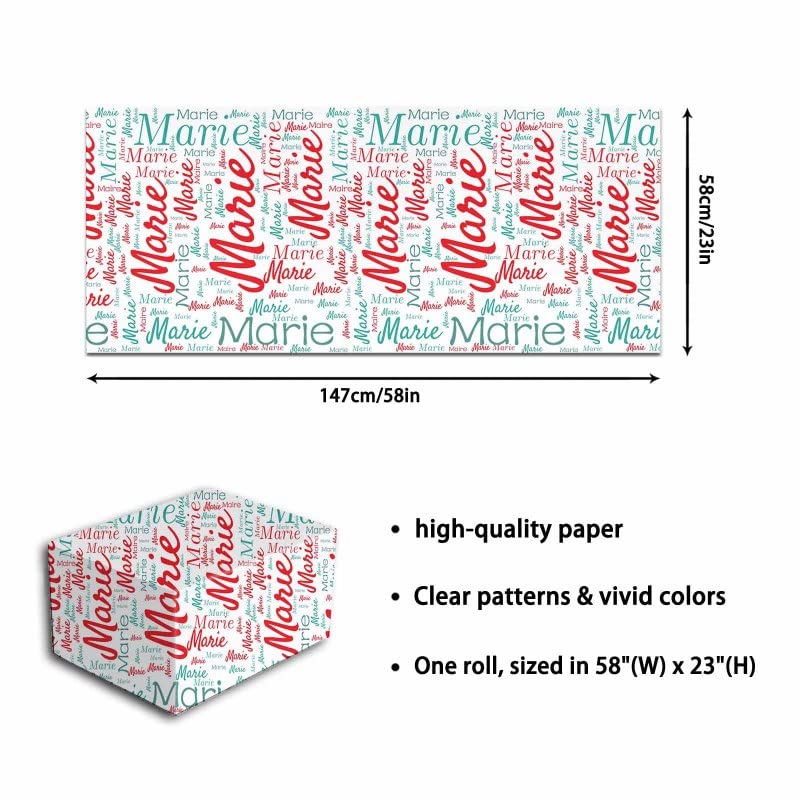 Custom Personalized Name Happy Birthday Wrapping Paper - 58