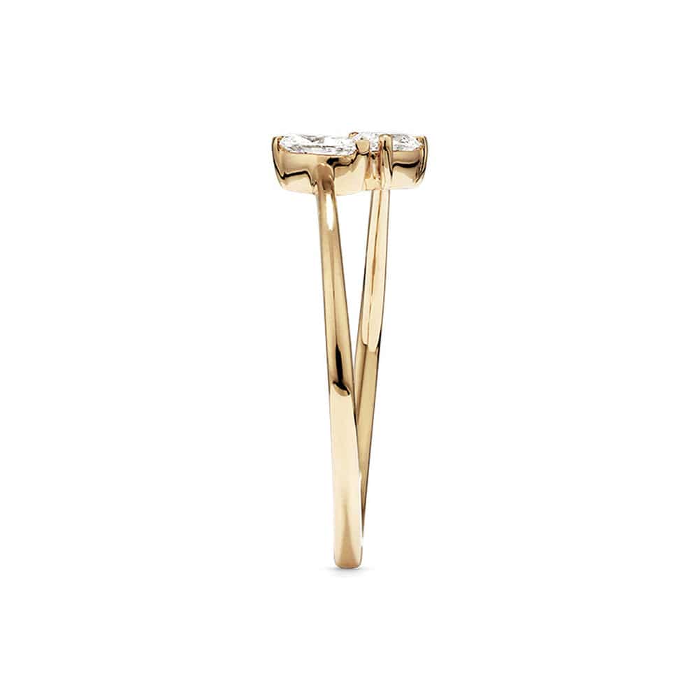 Lab Grown Diamond Toi et Moi Promise Ring - Marquise & Pear Cut - Perfect for Engagement, Anniversary & Romantic Gifts