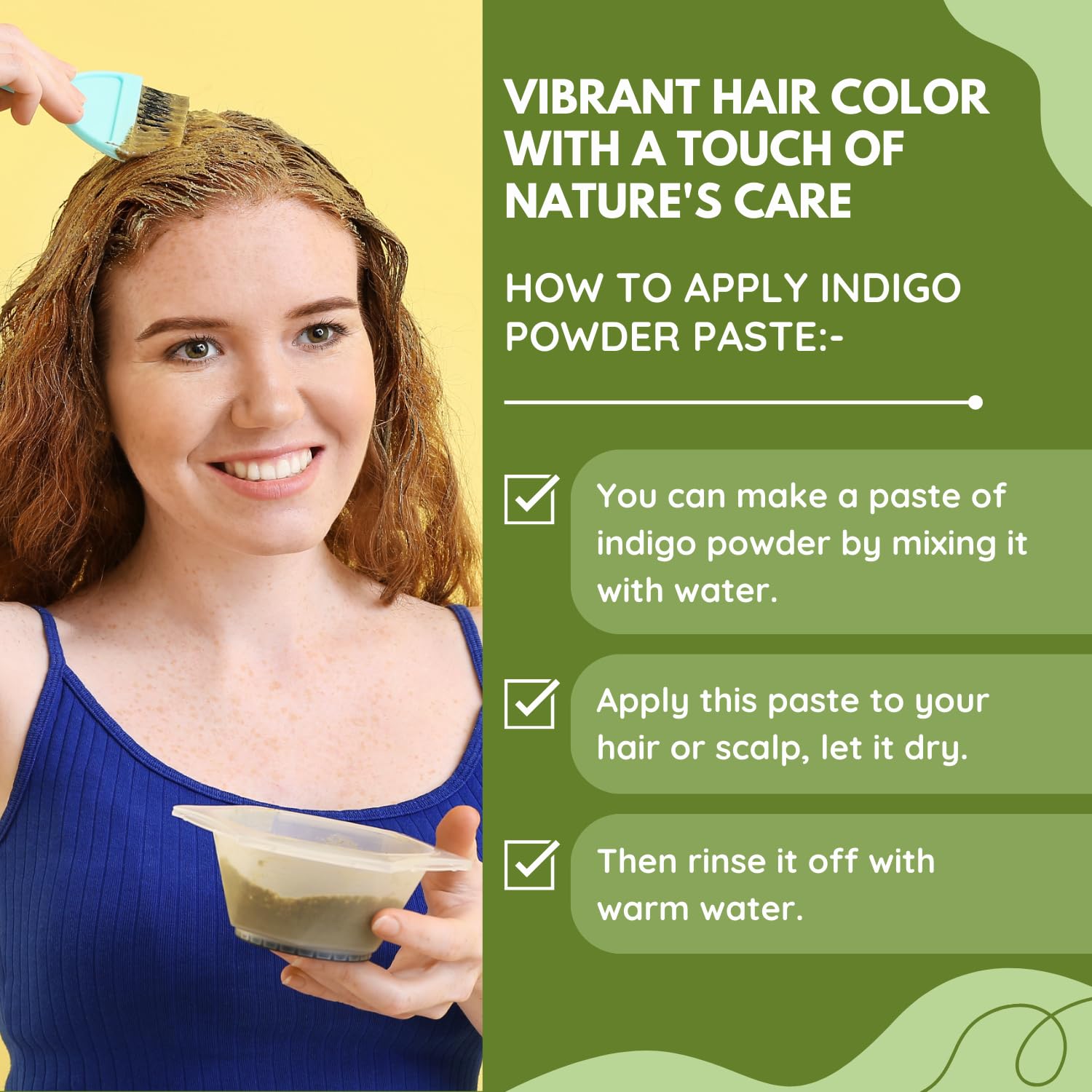 Organic Indigo Powder for Natural Black Hair Dye - 100g | Paiya Organics | Chemical-Free Herbal Hair Coloring for Gray Coverage & Healthy Hair | Perfect for DIY Hair Care & Natural Beauty Routines