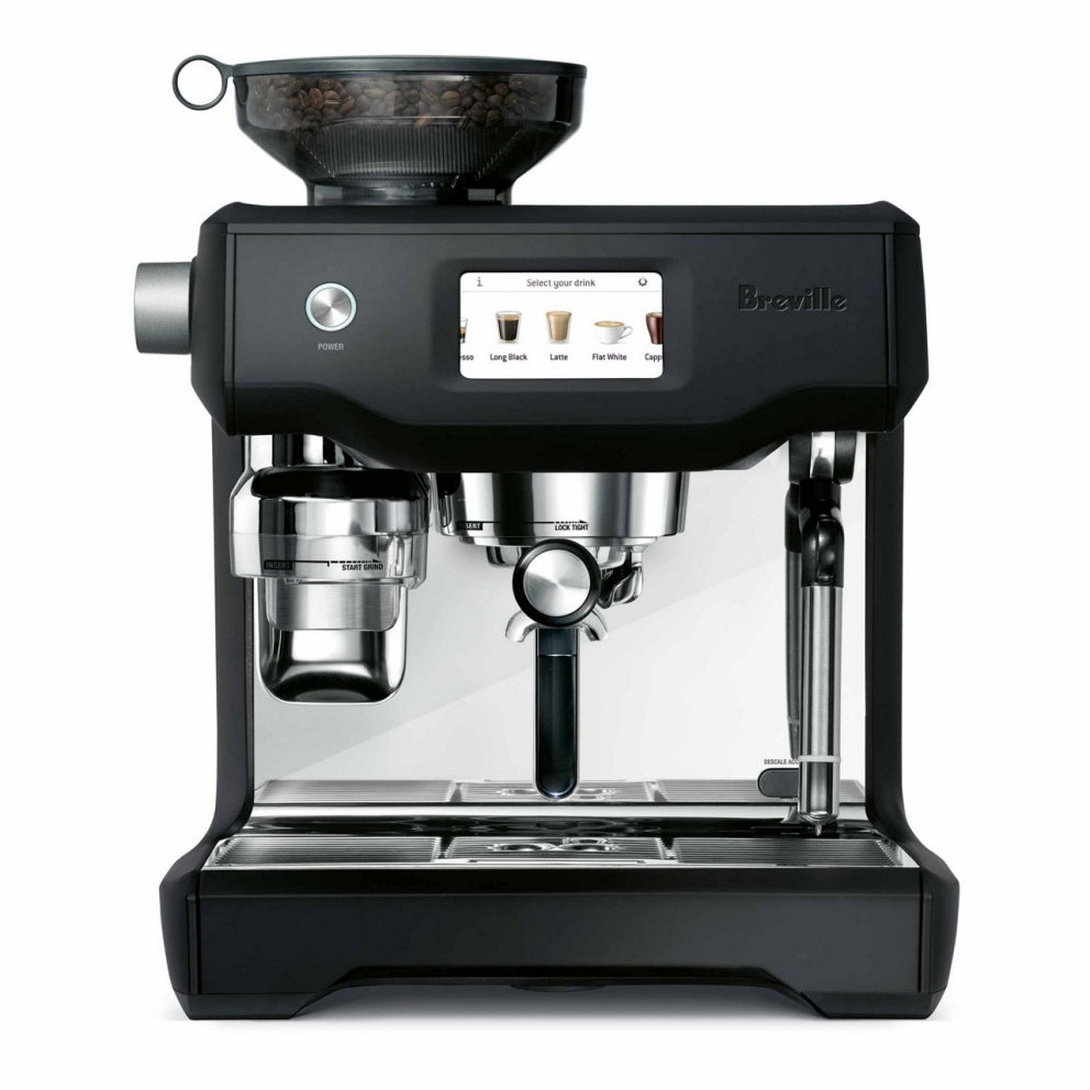 Breville Oracle Touch Espresso Machine with Automatic Grinder & Milk Frother - Black Truffle (BES990BTR1BCA1) | Perfect for Home Baristas & Coffee Lovers