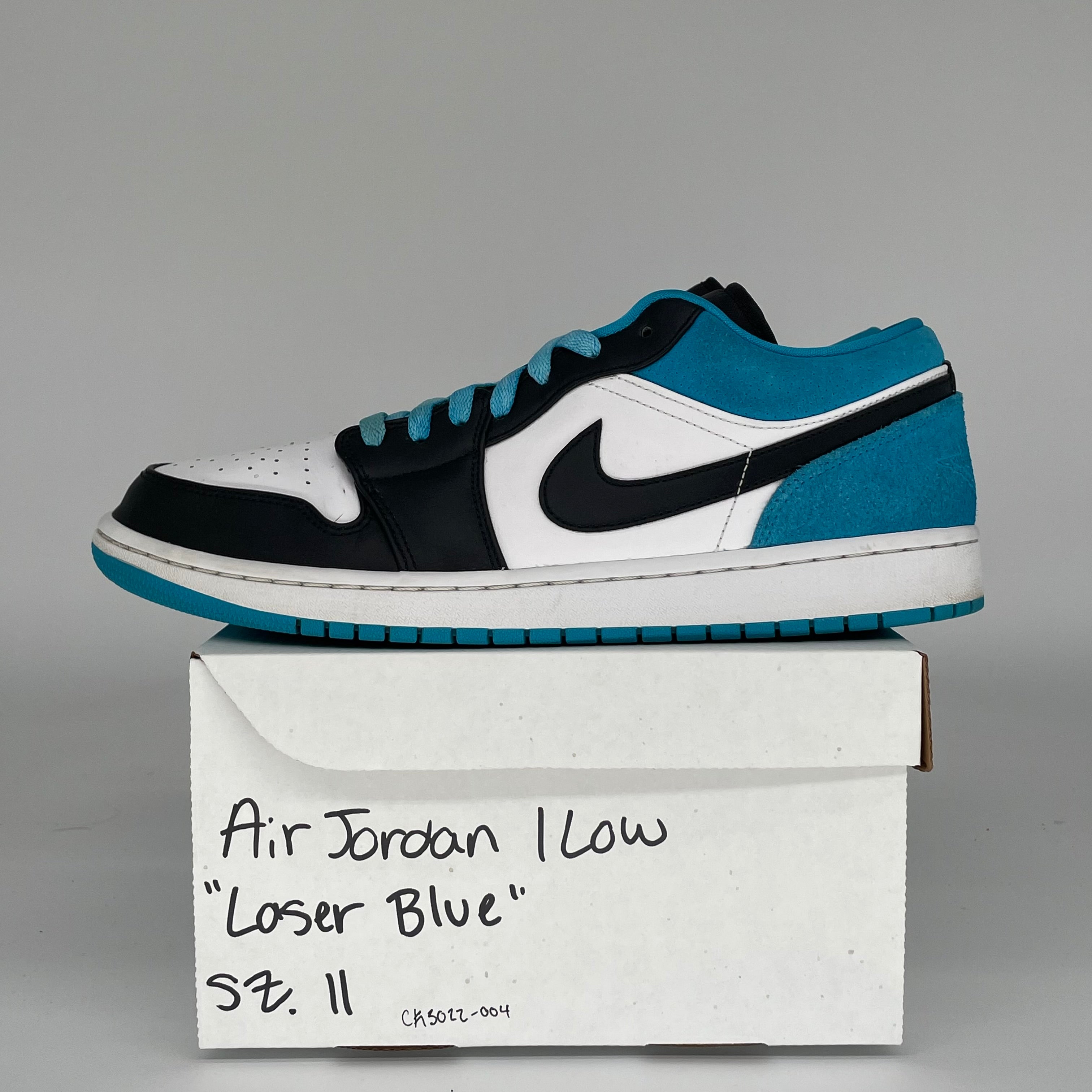 AIR JORDAN 1 LOW LASER BLUE Men's Basketball Shoes - Size 11 (CK3022-004) - Perfect for Streetwear, Casual Outfits & Sneaker Collectors