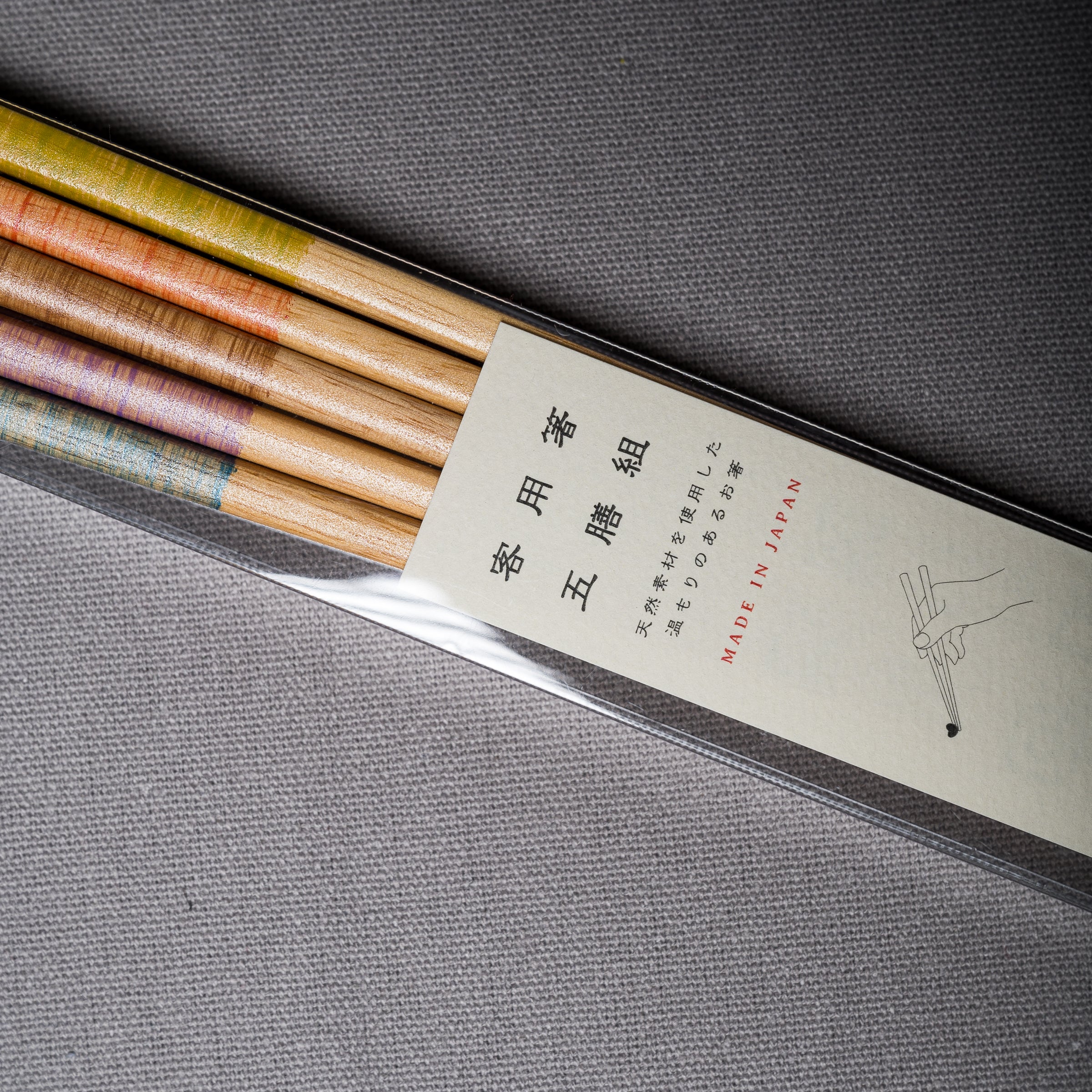 Premium 5-Color Natural Wooden Chopsticks Set - Eco-Friendly & Durable for Sushi, Asian Cuisine & Home Dining