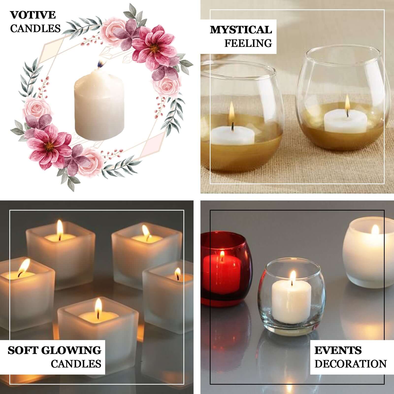 12 Pack Ivory Votive Candles - Mini Decorative Candles for Weddings, Parties, Home Decor & Romantic Ambiance