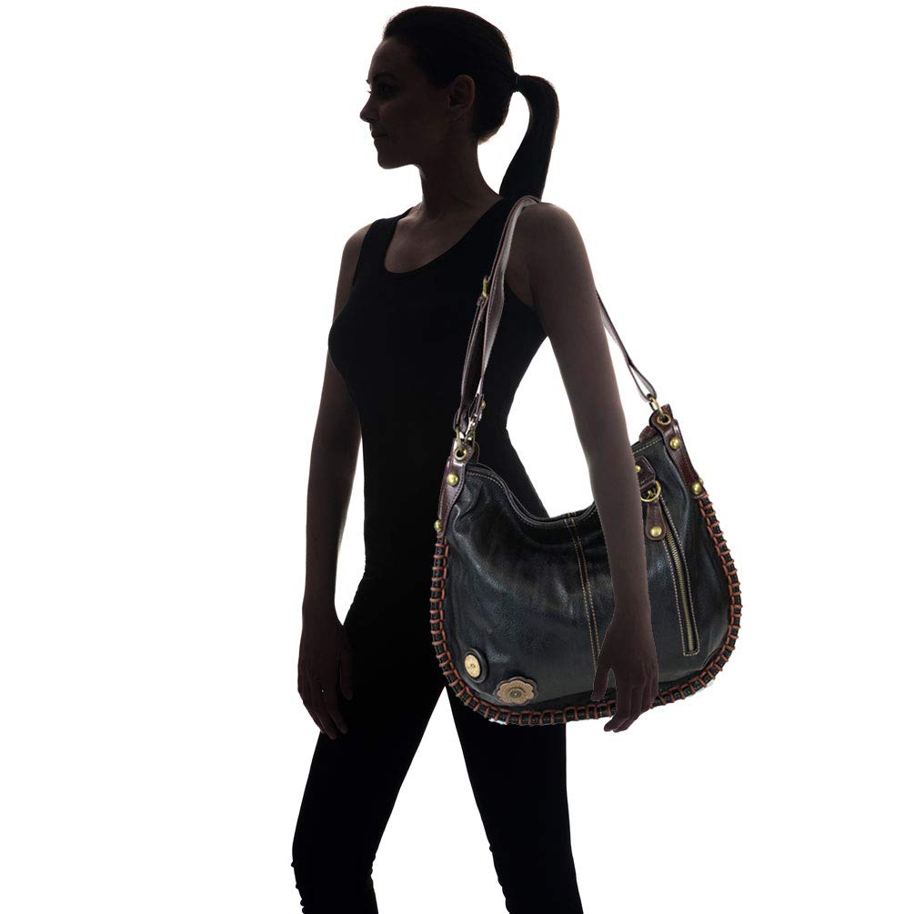 CHALA Convertible Crossbody & Shoulder Handbag - Large Purse for Women in Black | Perfect for Work, Travel & Everyday Use