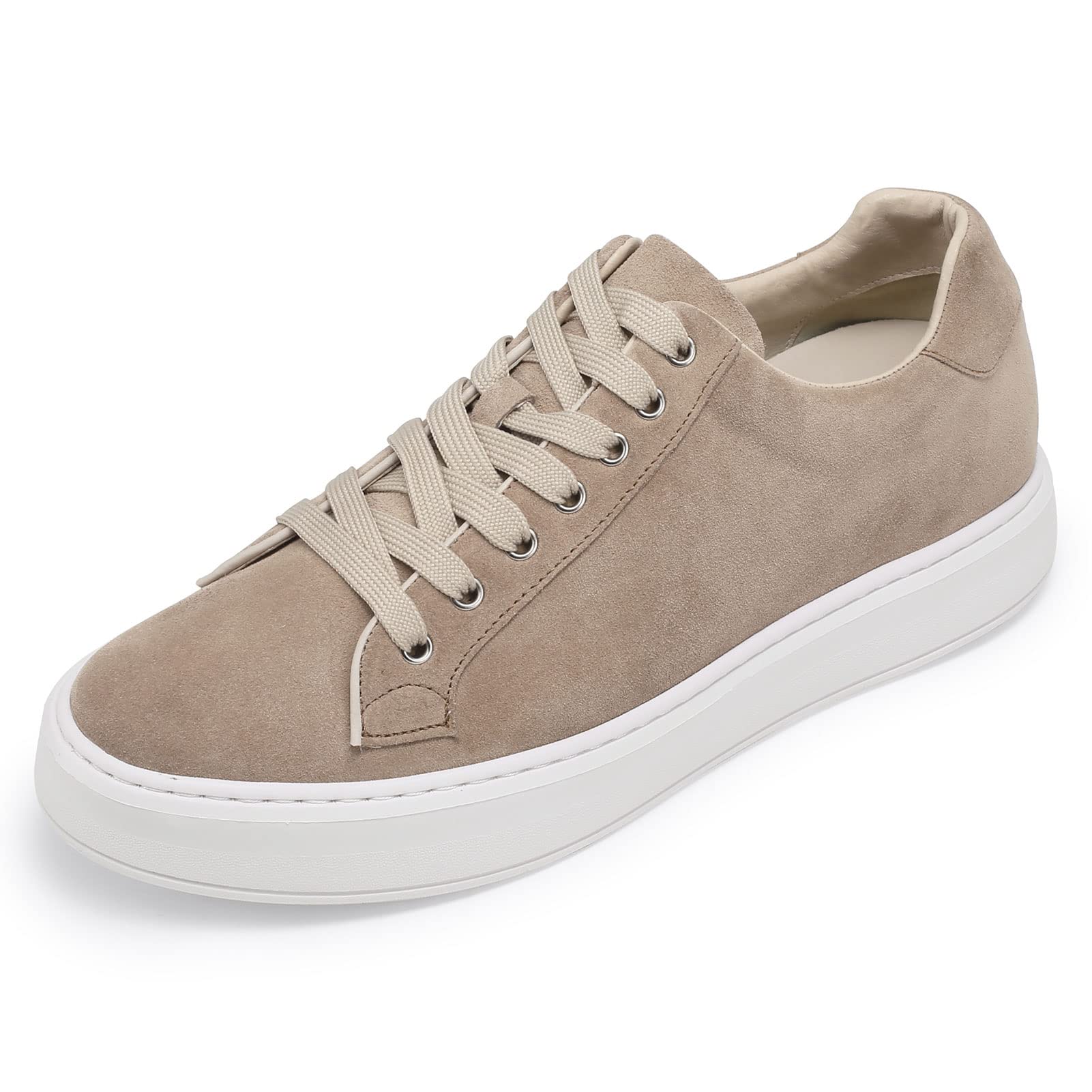 CHAMARIPA Men's Invisible Height Increasing Elevator Sneakers - Comfortable Hidden Heel Lifting Shoes for Casual Wear & Formal Occasions