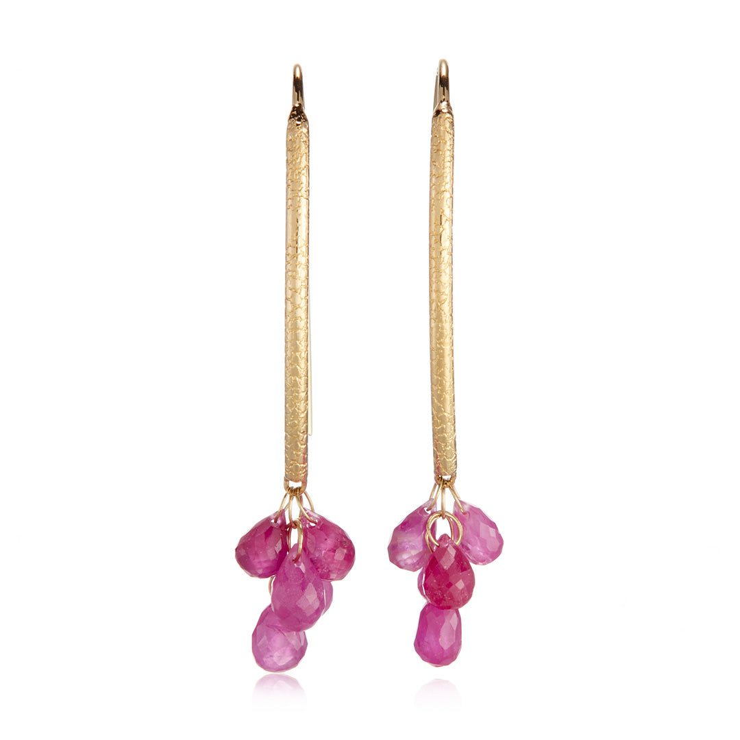 Exquisite Pink Sapphire Navette Earrings for Women | Elegant Oval Cut Gemstone Jewelry | Perfect for Weddings, Parties & Special Occasions